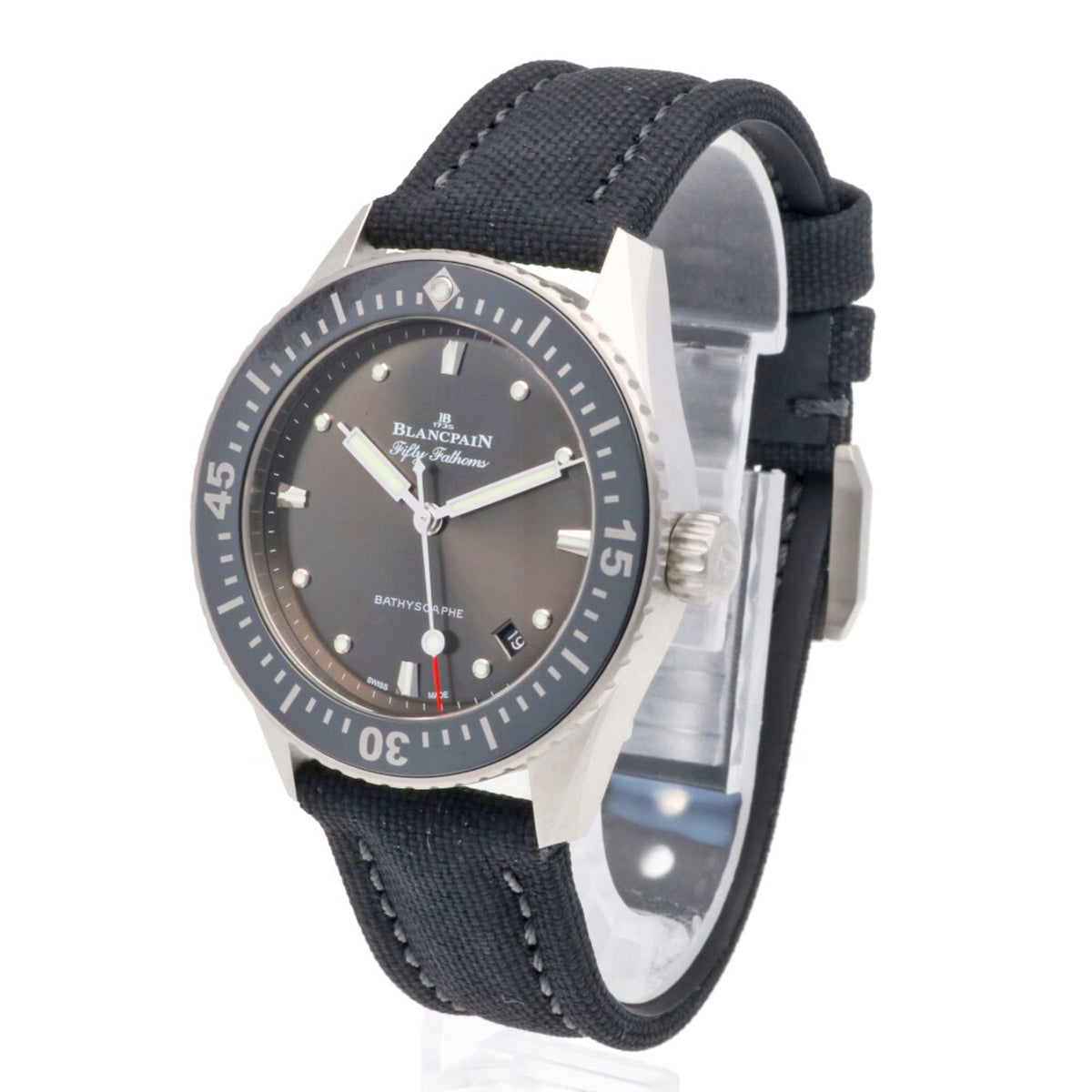 Blancpain Fifty Fathoms Bathyscaphe 5100B-1110-B52A horloge met zwarte wijzerplaat, 38 mm