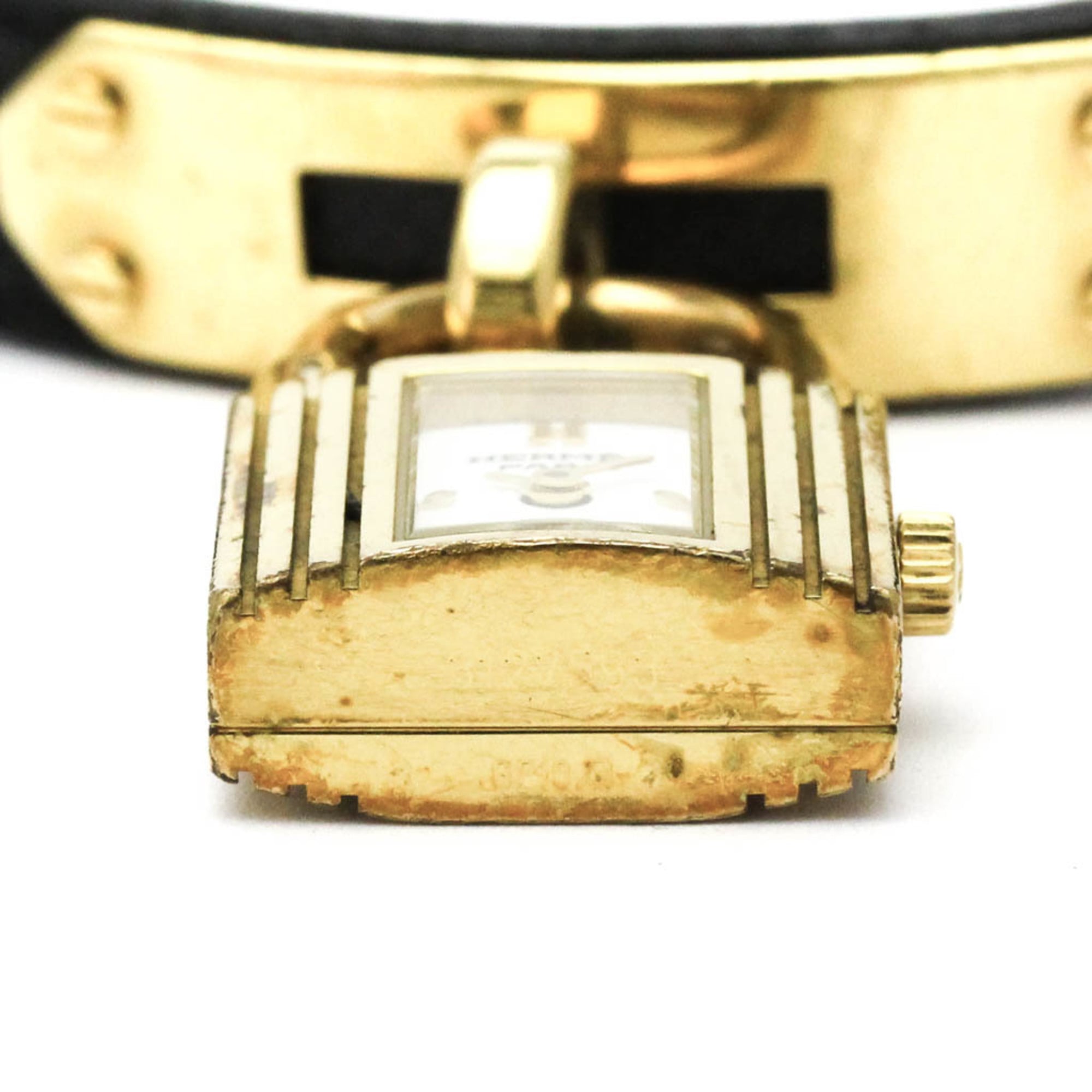 HERMES Kelly-horloge, verguld, leer, quartz, dameshorloge
