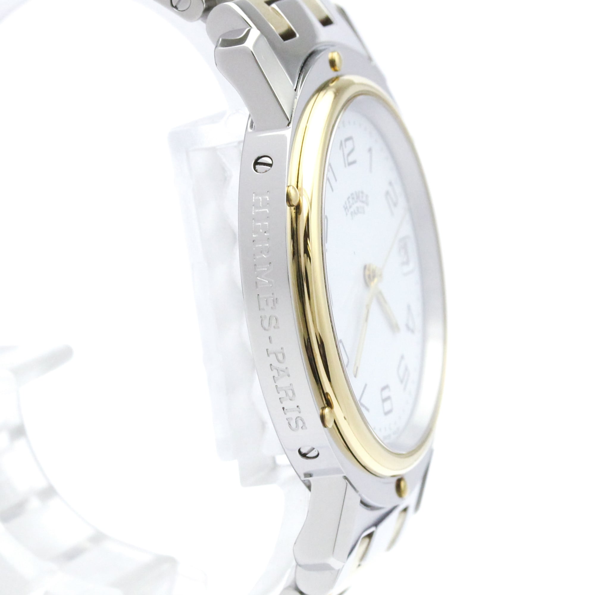 HERMES Clipper verguld stalen quartz herenhorloge CL6.720