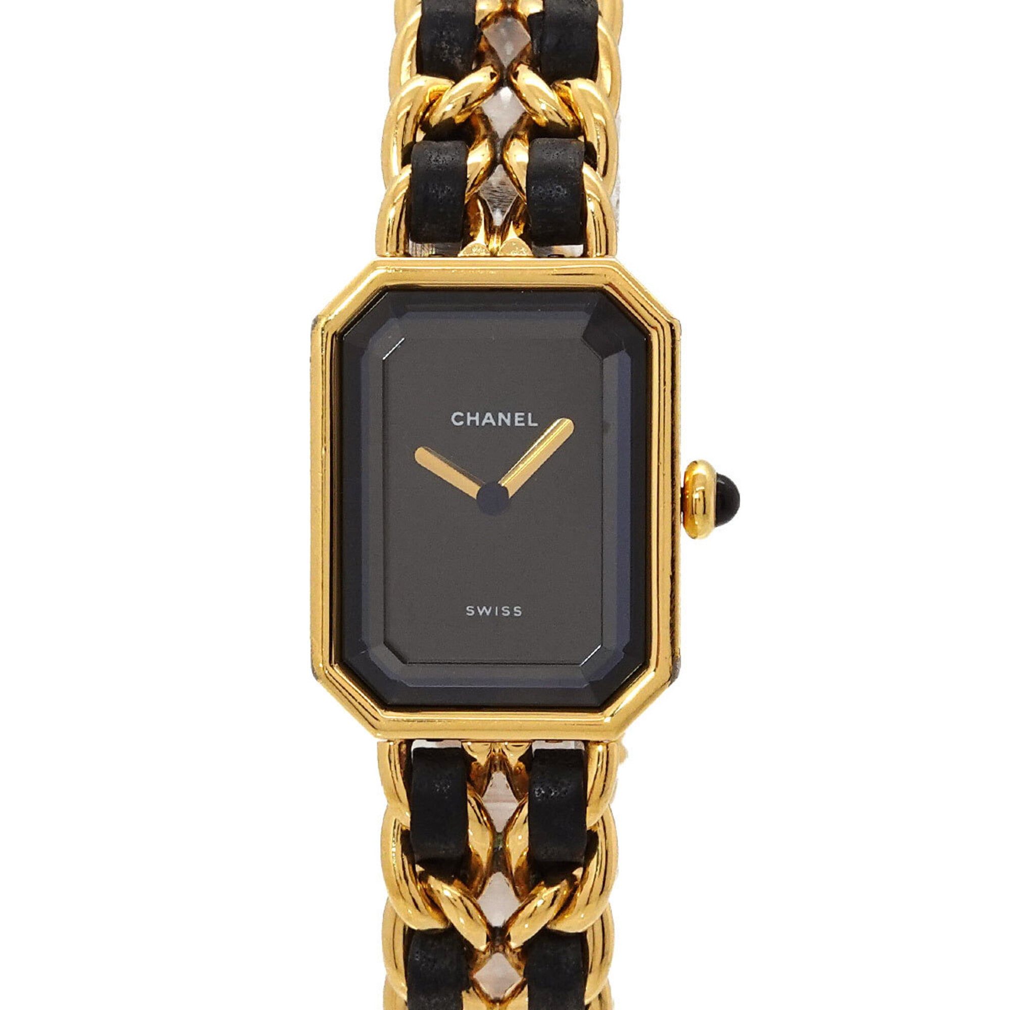 Chanel Premiere Large Size H0001 Women's Watch Black Gold Quartz