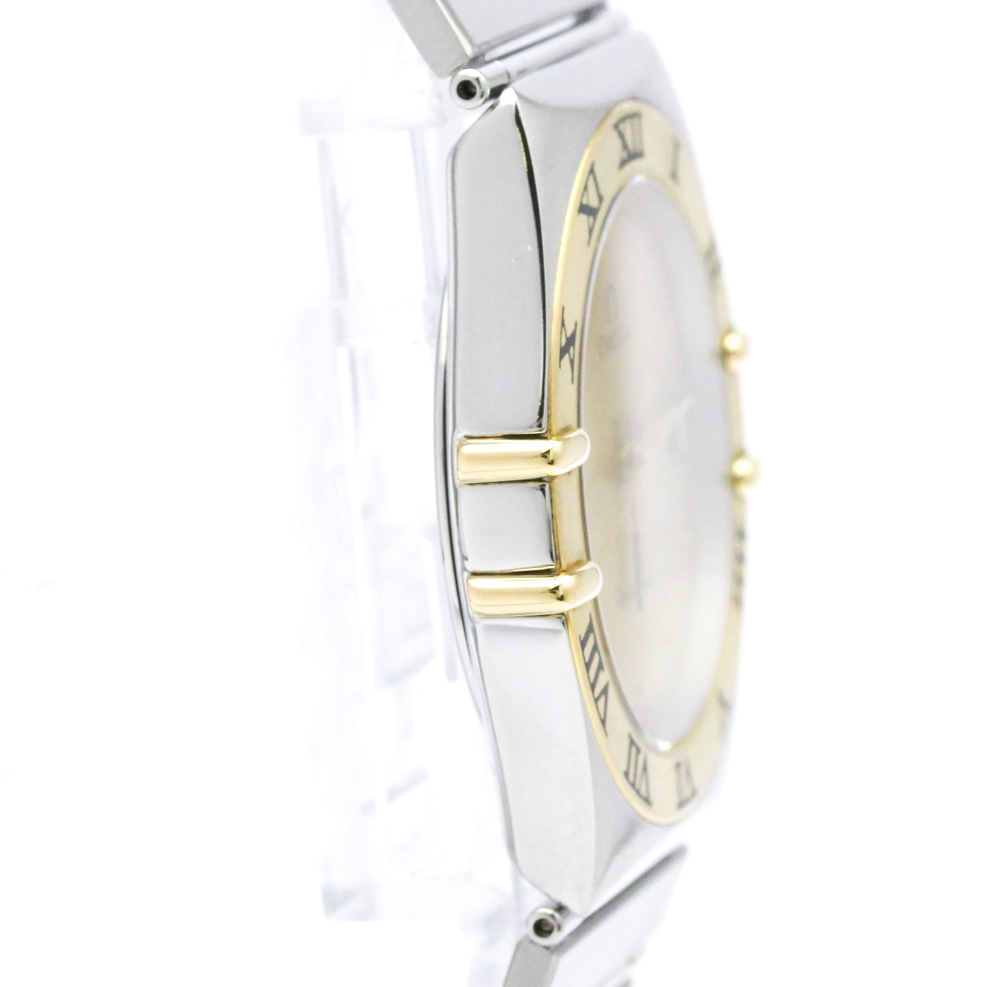 OMEGA Constellation Herrenuhr 18 Karat Gold Edelstahl Quarz 396.1070