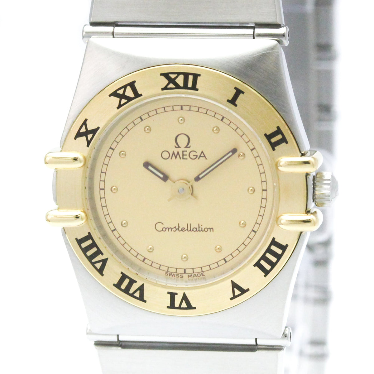 Omega Constellation 795.1080 horloge met gouden wijzerplaat, 22 mm