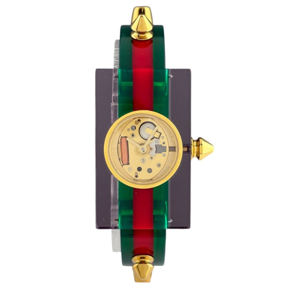 Gucci Vintage Web 143.5 met gouden wijzerplaat, 24 mm horloge