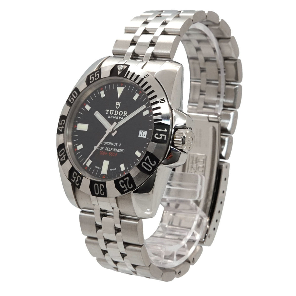 Tudor Hydronaut II 20040 met zwarte wijzerplaat 40mm Horloge