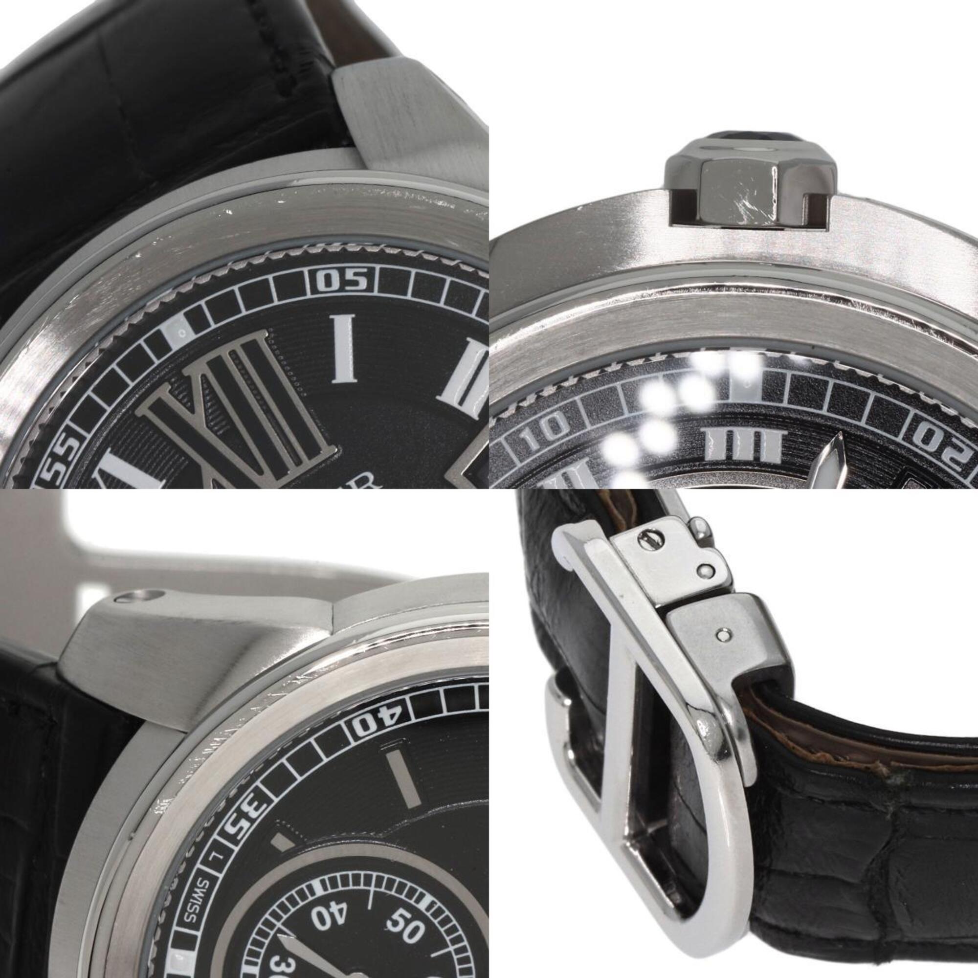 Cartier W7100014 Calibre de Watch – Herrenuhr aus Edelstahl mit Lederarmband