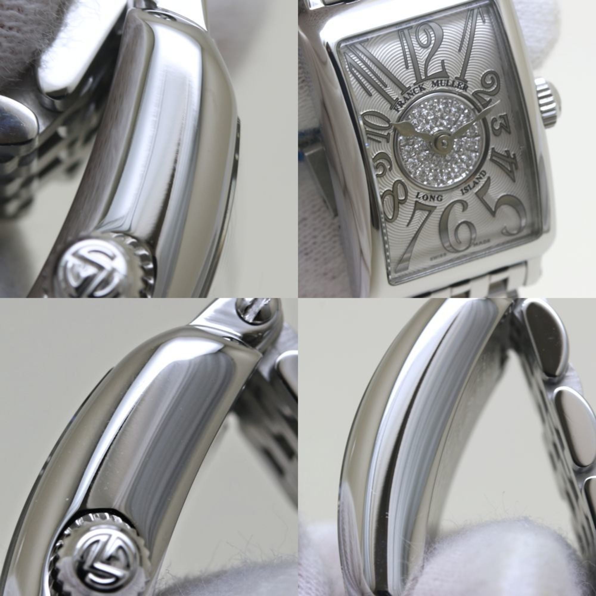 FRANCK MULLER Long Island Petite Pastille 802QZRELCD1P Dameshorloge van roestvrij staal met diamanten 39899