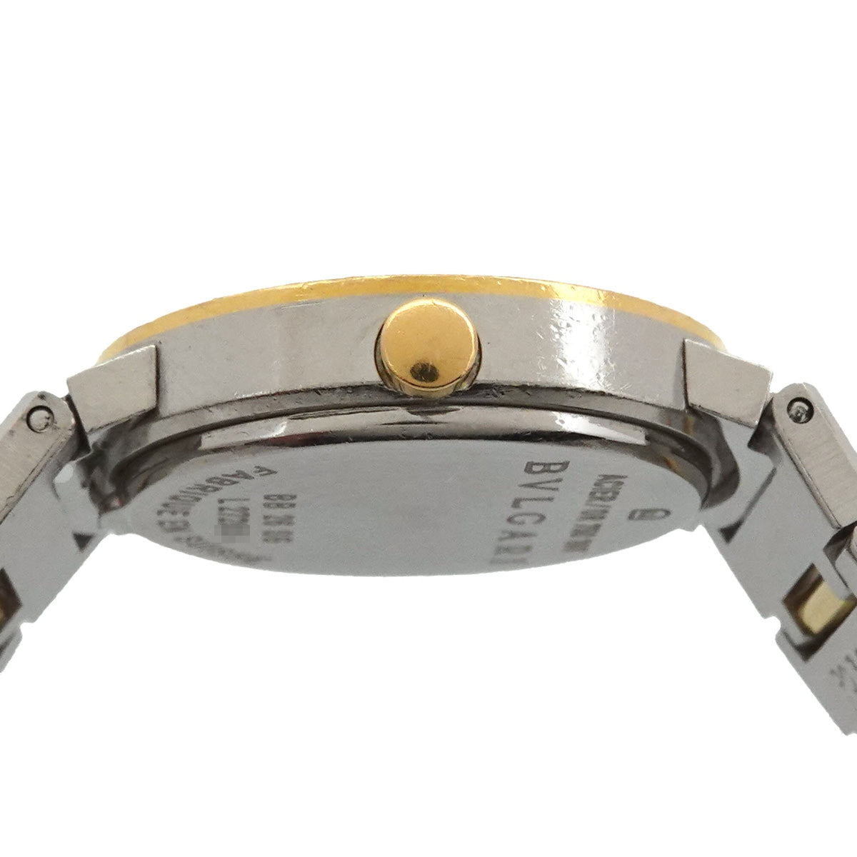 Bvlgari BB26SG horloge met zwarte wijzerplaat, 20 mm