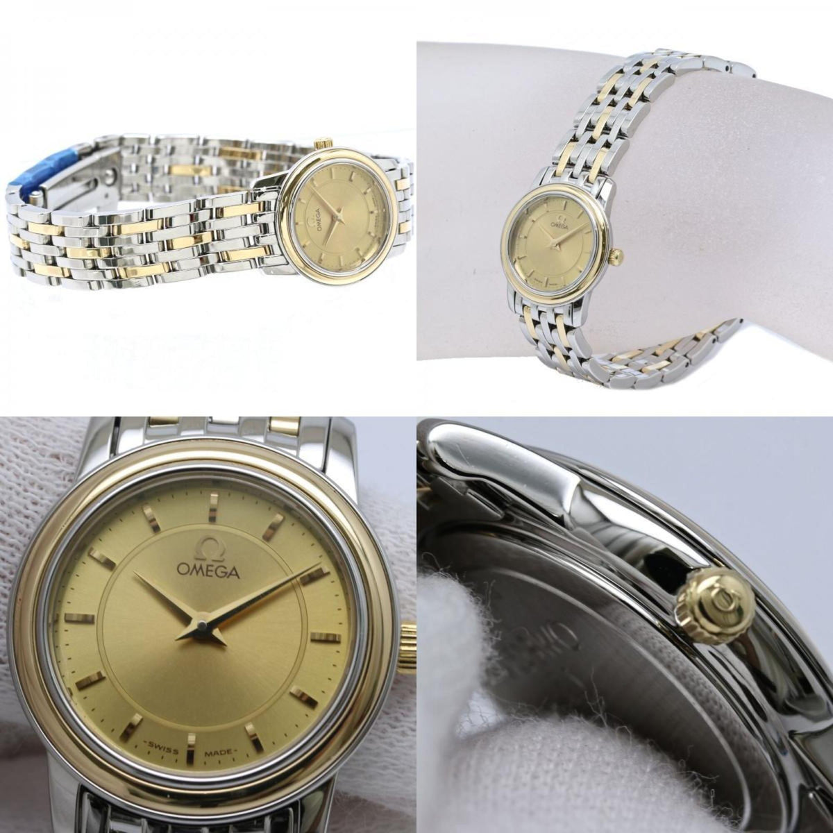 Omega De Ville Prestige 4370.11.00 Champagner Zifferblatt 22 mm Uhr