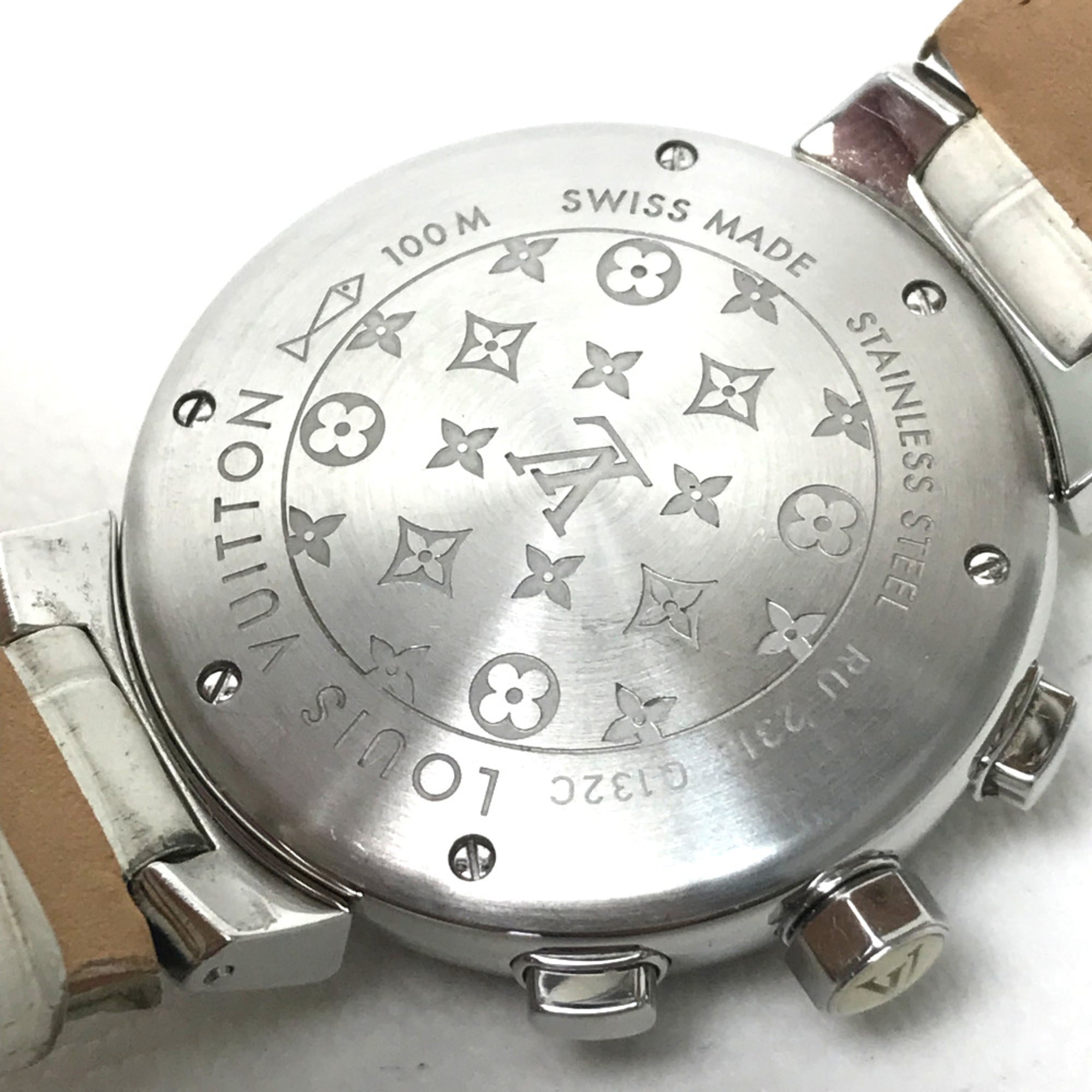 Louis Vuitton Q132C Tambour ArmbanduhrSilber