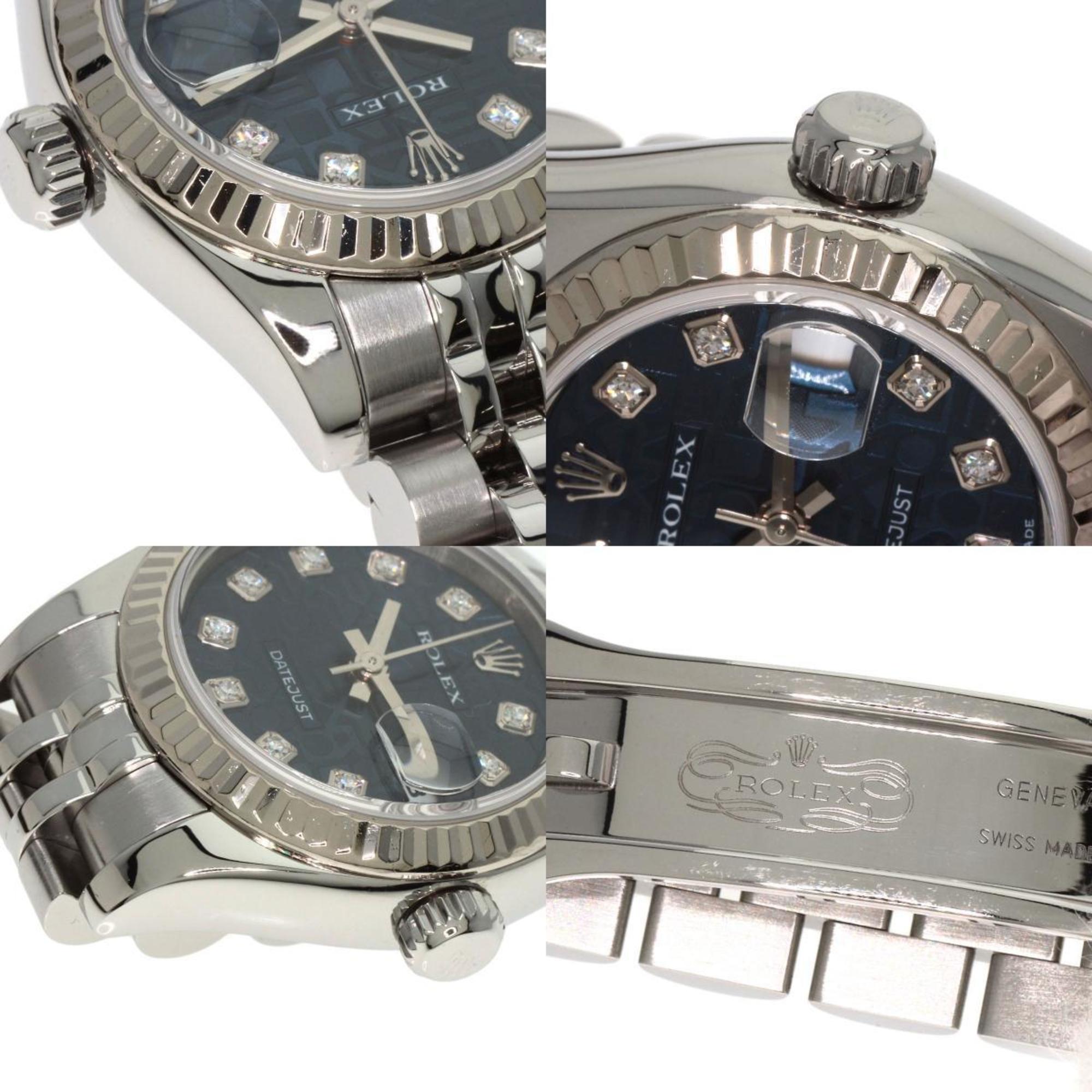 Rolex 179174G Datejust 10P Diamantuhr aus Edelstahl (SS) und 18 Karat Weißgold (K18WG) für Damen – ROLEX