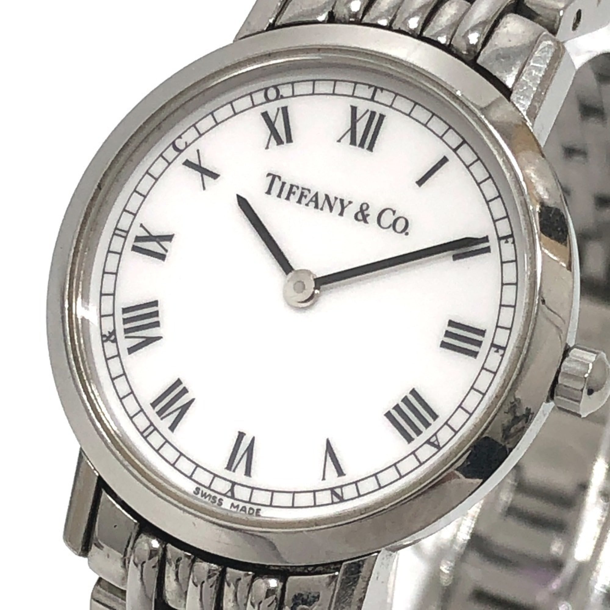 Tiffany&Co.; Tiffany M1510 Classic Quarz-ArmbanduhrRund mit zwei Zeigern, analog, Edelstahl, DamenSilber