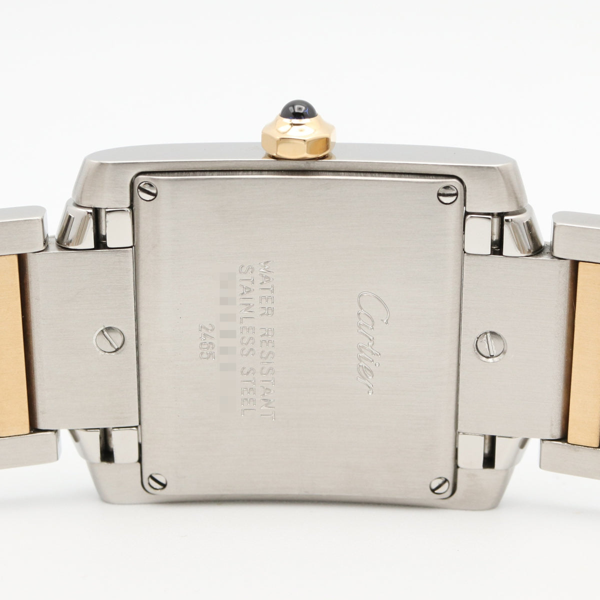 Cartier Tank Française MM W51012Q4 horloge met zilveren wijzerplaat, 25 mm
