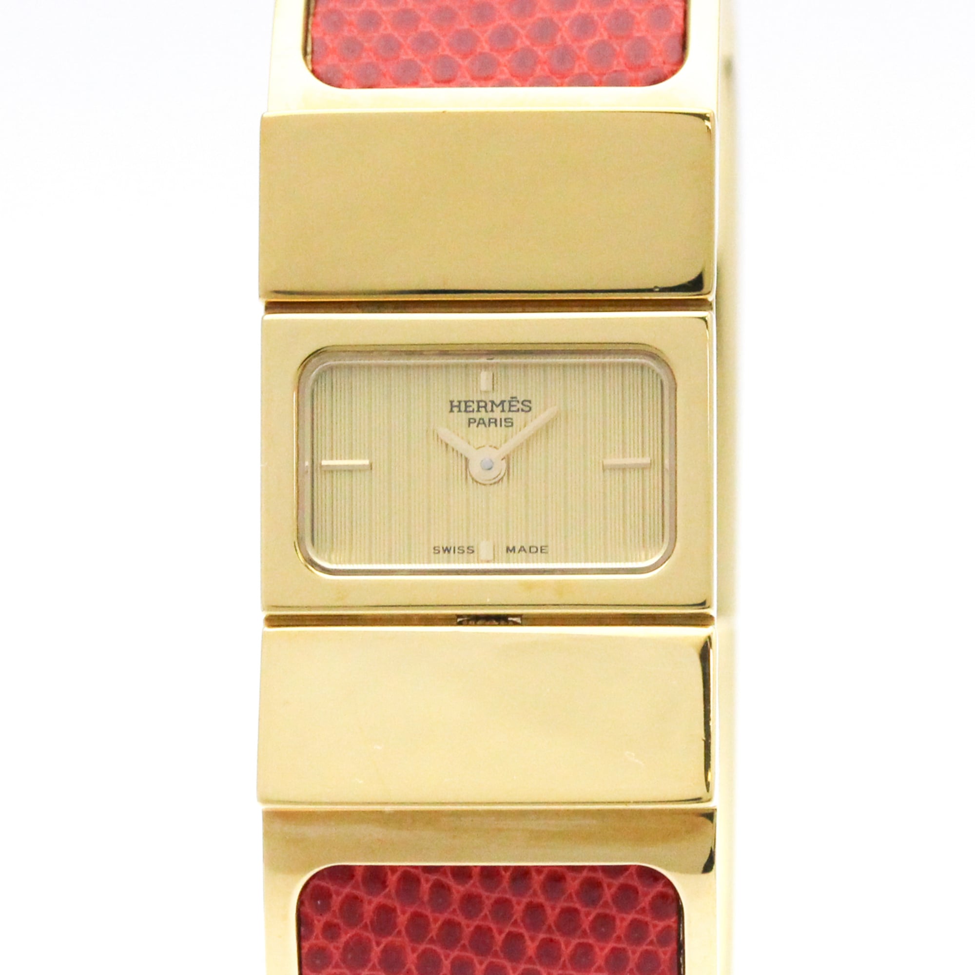 Hermes Loque LO1.201 Gold Dial 20mm Watch