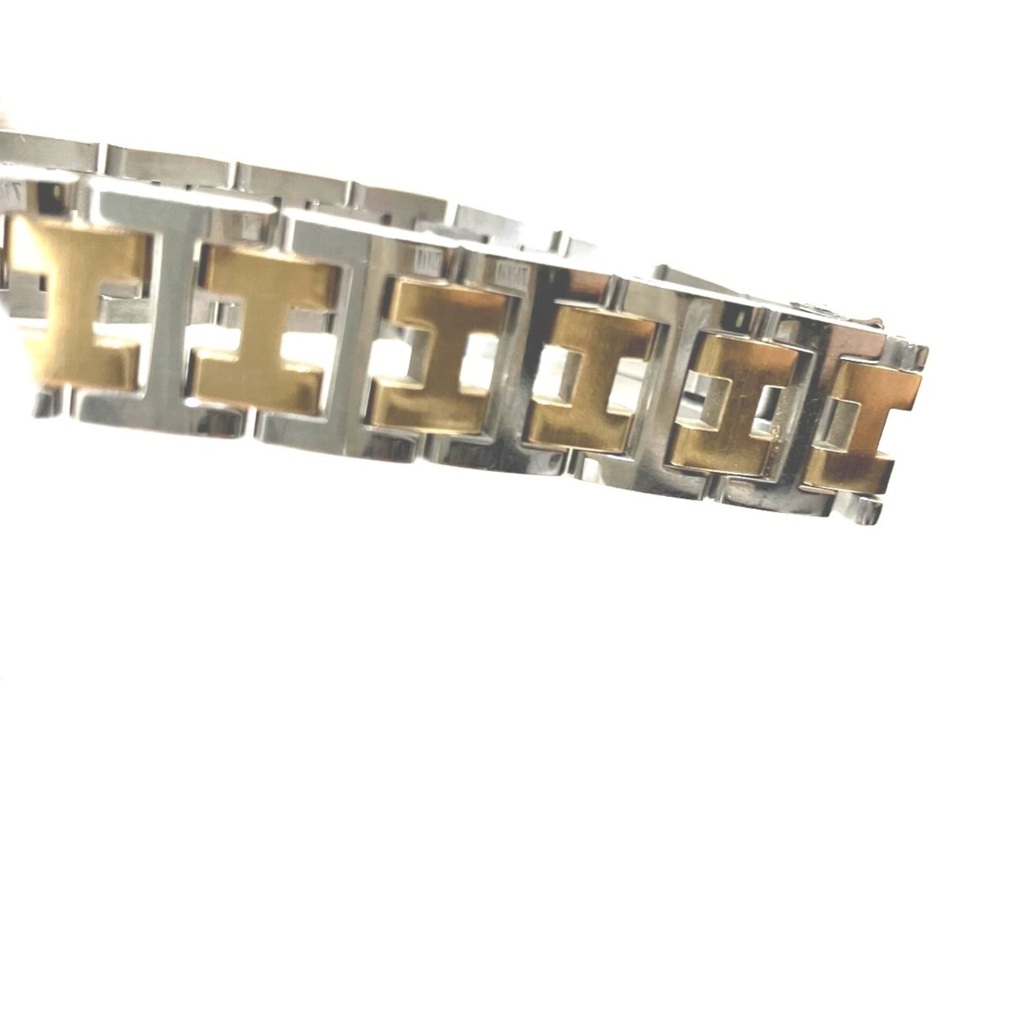 Hermes Croisière NB watch, total weight 43g, stainless steel, quartz movement, white dial, CR1.220 battery.