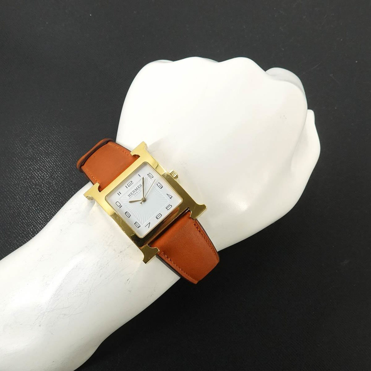 Hermes H- HH1.801 Weiß Zifferblatt 30 mm Uhr