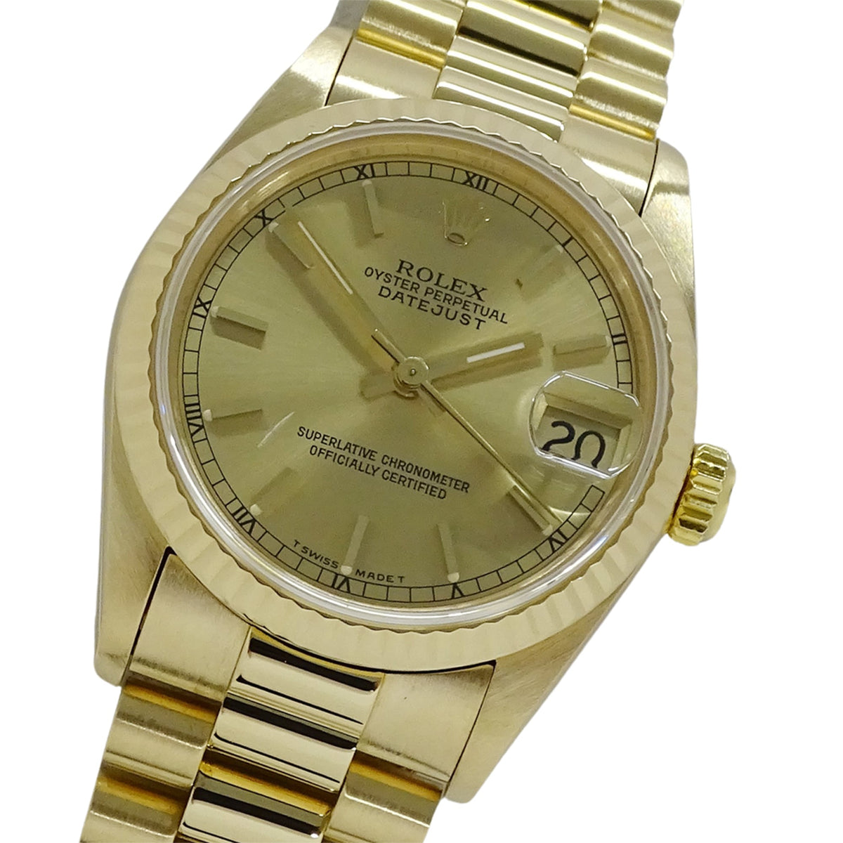 Rolex Datejust 68278G L Gold Dial 30mm Watch