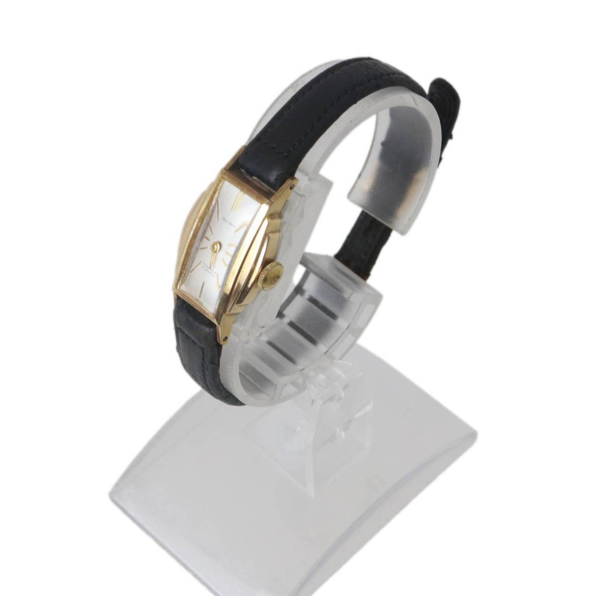SEIKO Merit Women's Hand-Wound DiaShock 17 Jewels Watch, Gold and Black, 5257, Fits wrists from 14cm to 17.5cm