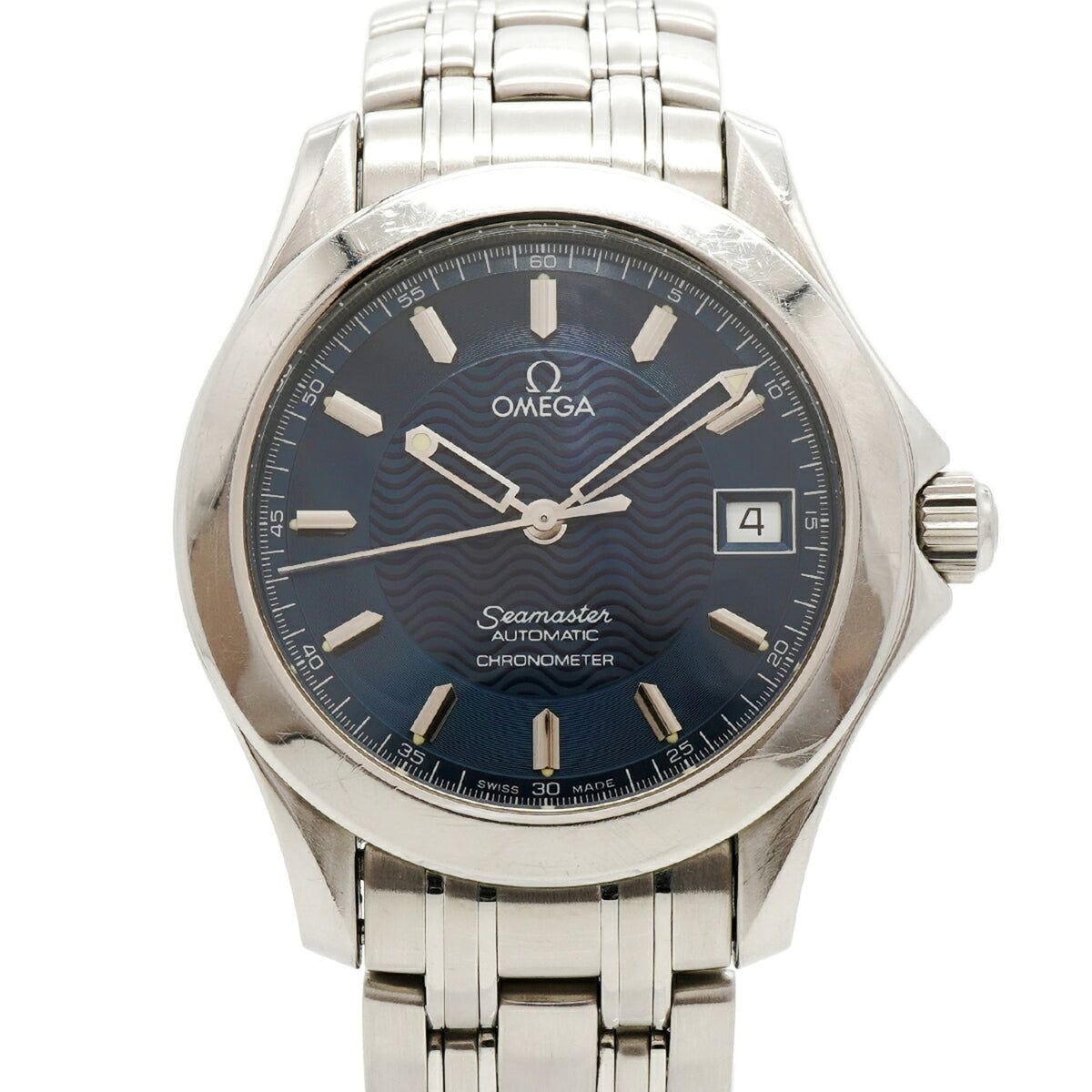 Omega Seamaster Date 2501.81 horloge met blauwe wijzerplaat, 36 mm