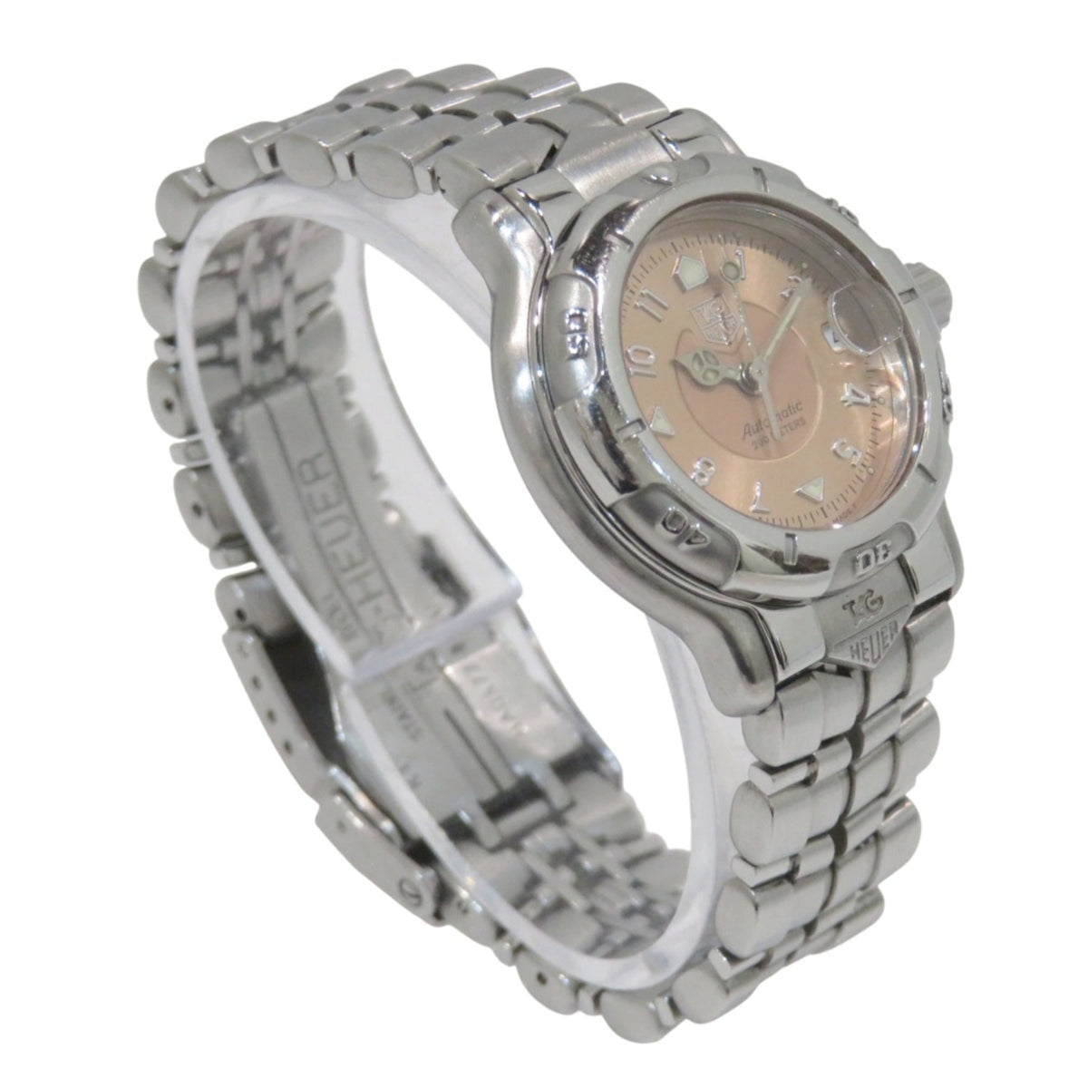 TAG Heuer 6000-serie Date WH2315-2 Oranje, roze wijzerplaat 29 mm horloge
