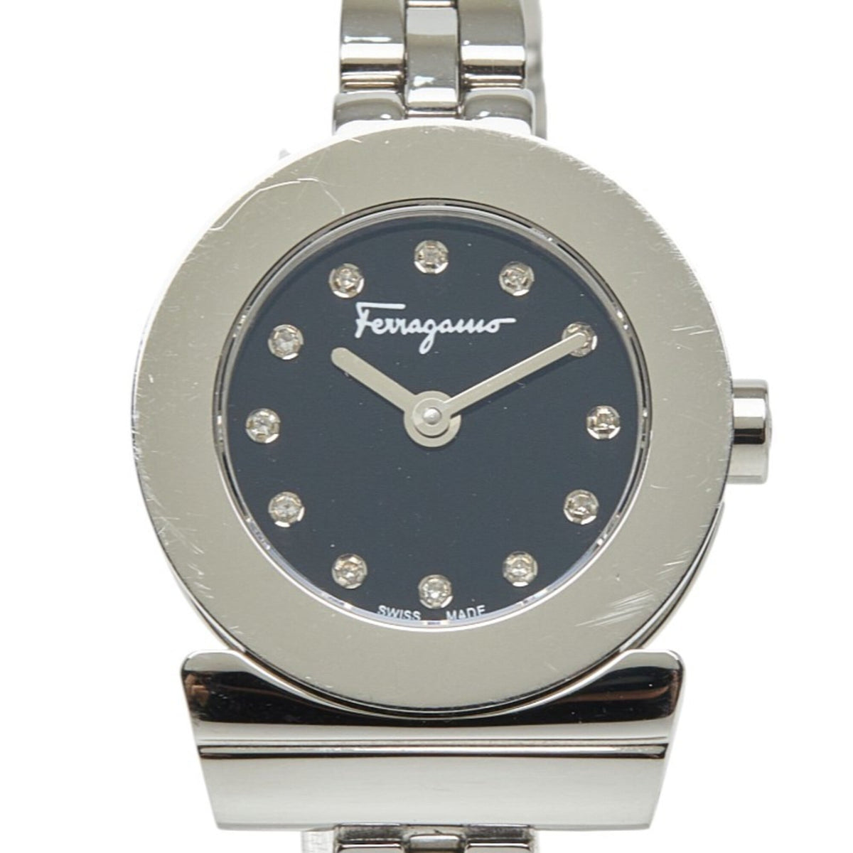 Salvatore Ferragamo Gancini SFBF00218 Schwarz Zifferblatt 22 mm Uhr