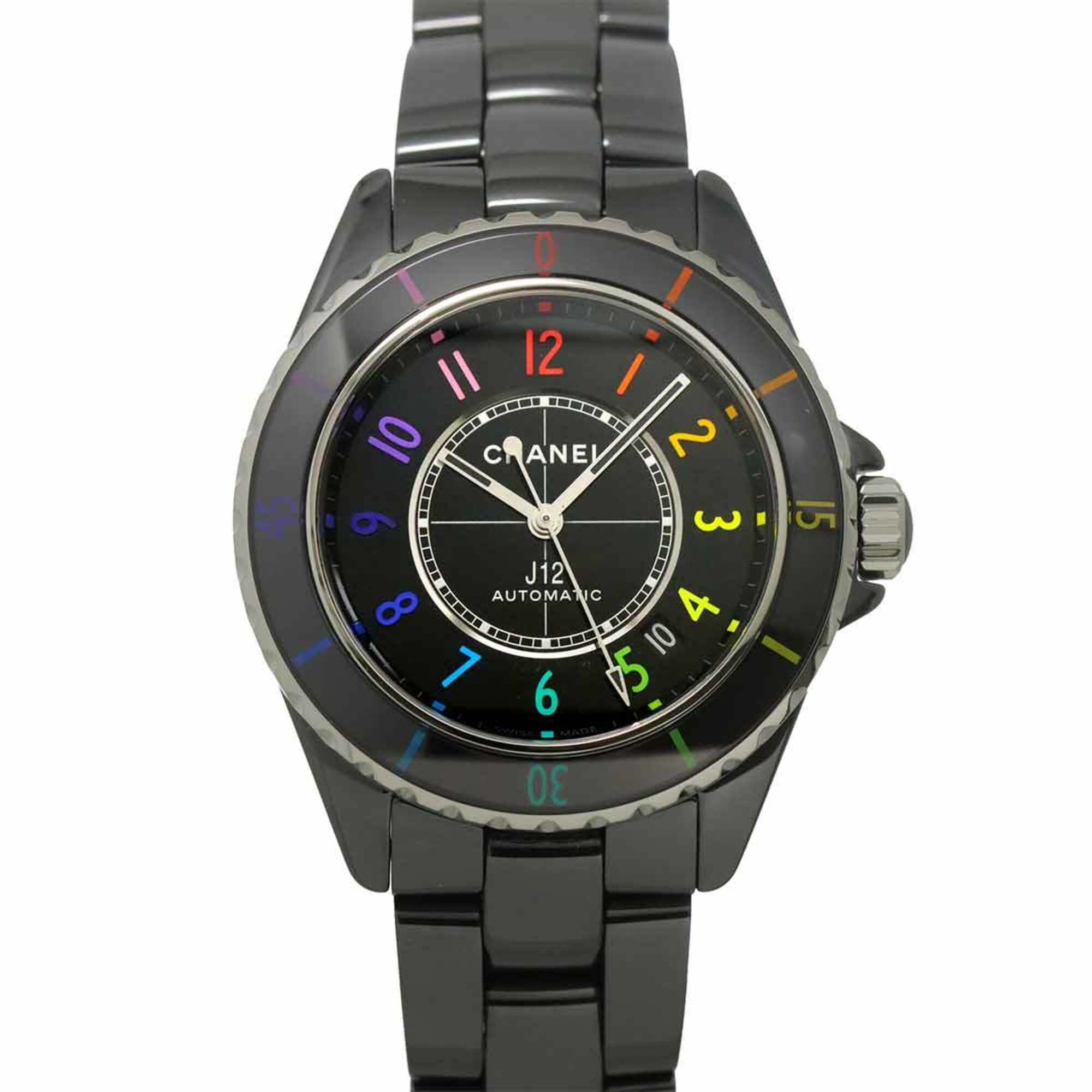 Chanel J12 Electro 38, Limited Edition of 1255 Pieces Worldwide, H7122, Men's Watch, Date, Black Ceramic, Automatic Winding.