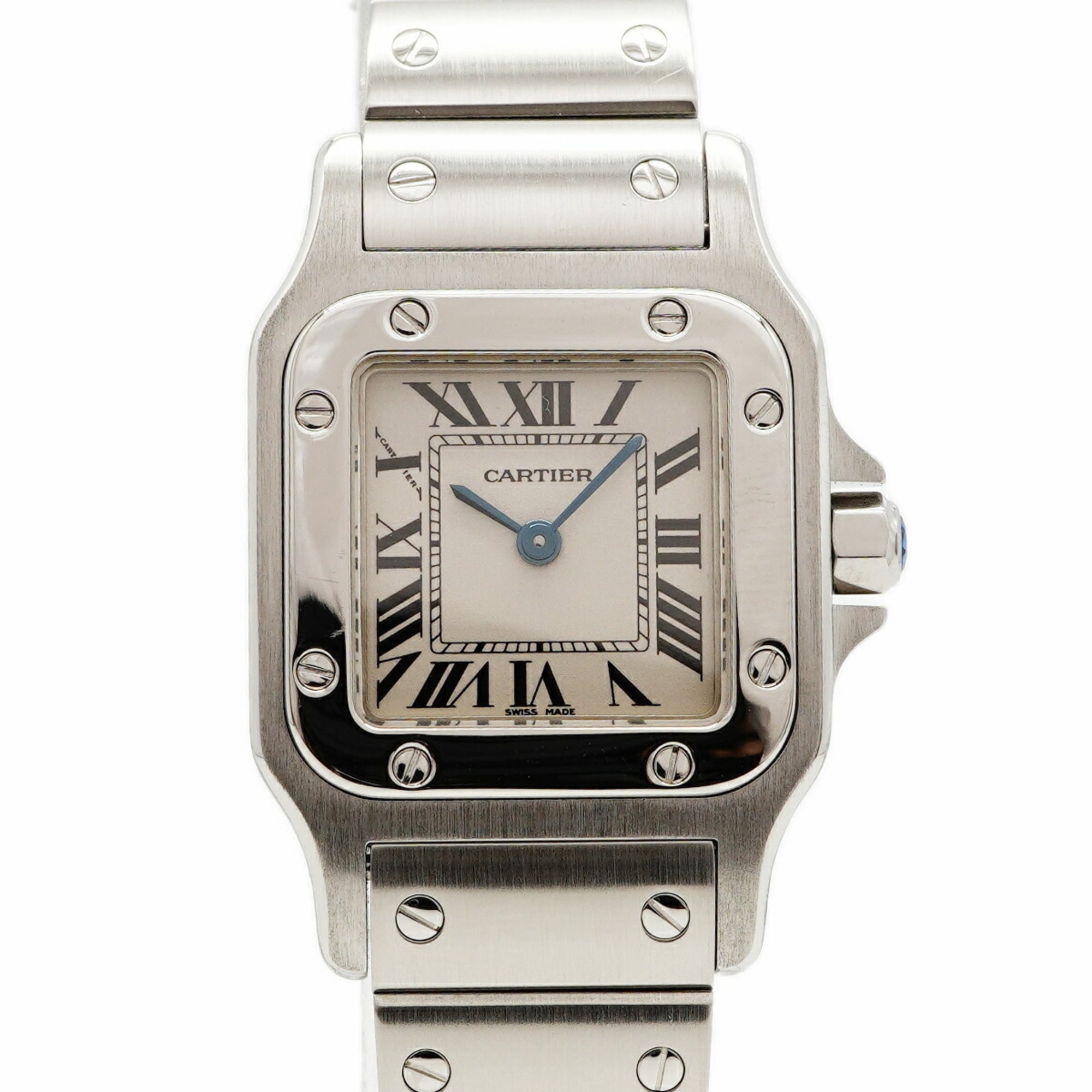 Cartier Santos Galbee SM W20056D6 White Dial Women's Watch