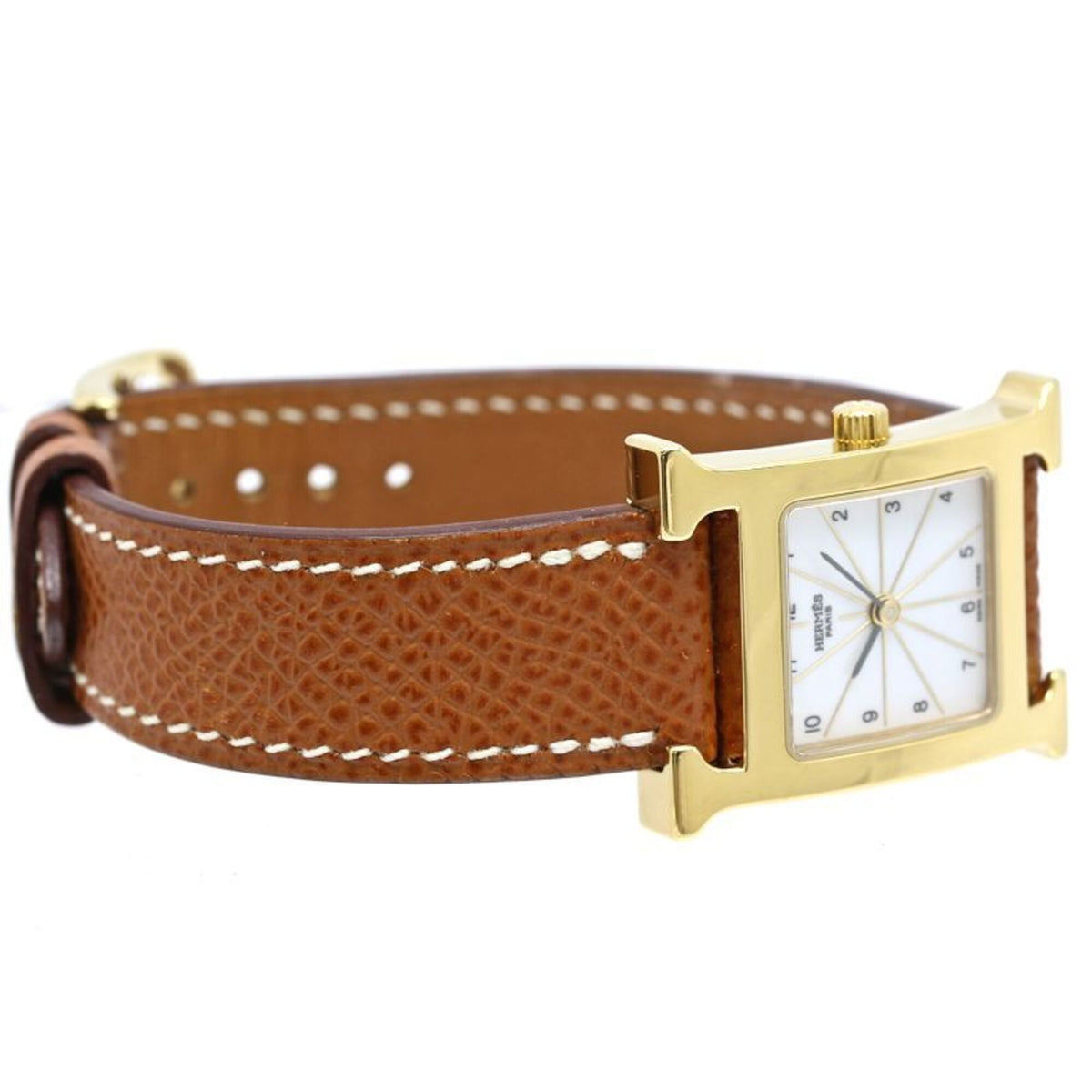 Hermes H- HH1.201.130/UGO 022919WW00 Weiß Zifferblatt 21 mm Uhr