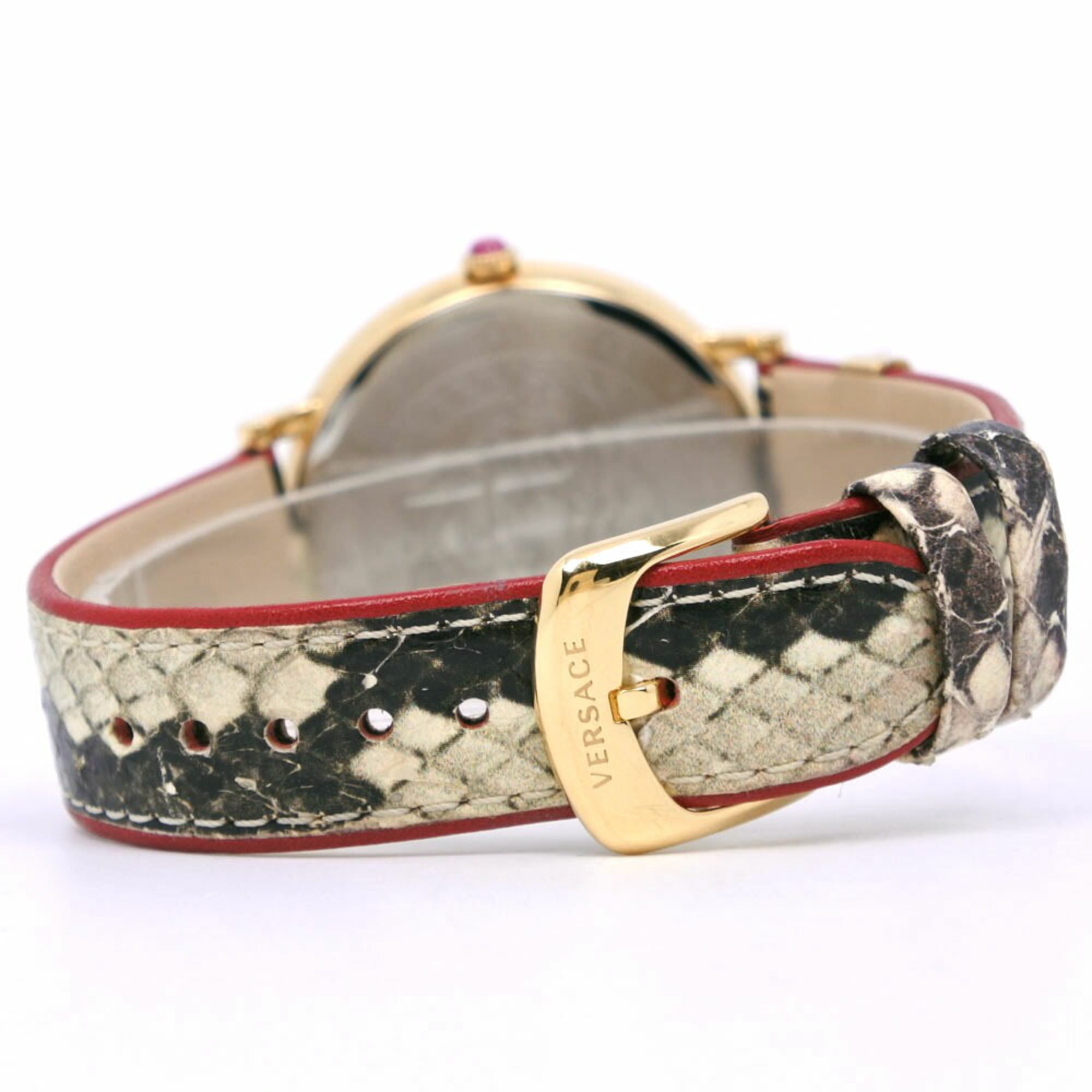 Versace VERSACE LOVE Uhr aus Edelstahl und LederQuarz analoges ZifferblattWeiß Zifferblatt, Damenuhr S111824339