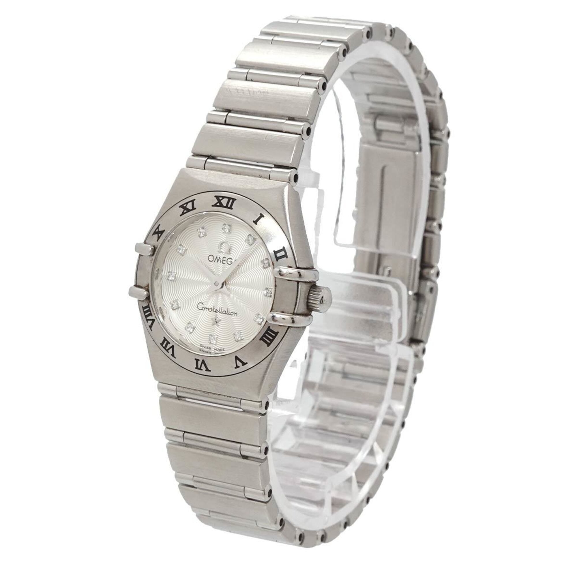 Omega Constellation Mini 1562 36 12P Diamond Ladies' Silver Quartz