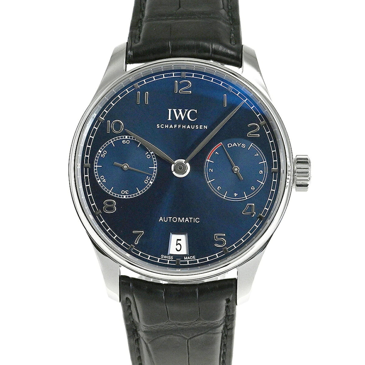 IWC Portugieser IW500710 Horloge met blauwe wijzerplaat, 42 mm