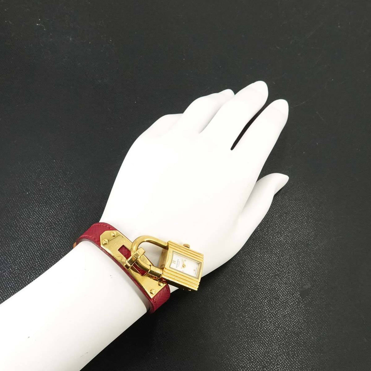 Hermes Kelly-horloge met witte wijzerplaat, 20 mm
