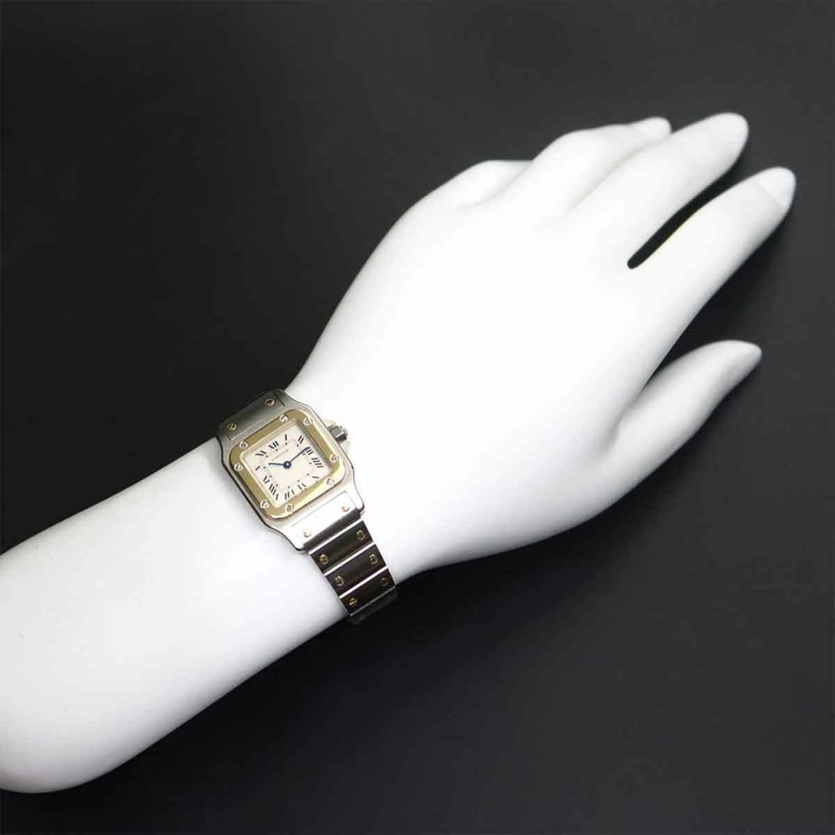 Cartier Santos Galbee SM W20012C4 Elfenbein Zifferblatt 23 mm Uhr