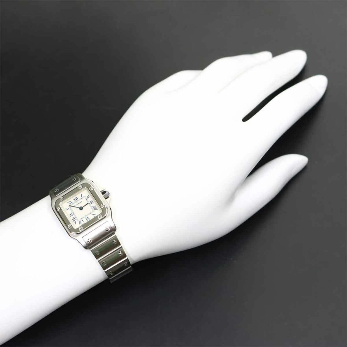 Cartier Santos Galbee SM W20017D6 Ivory Dial 23mm Watch
