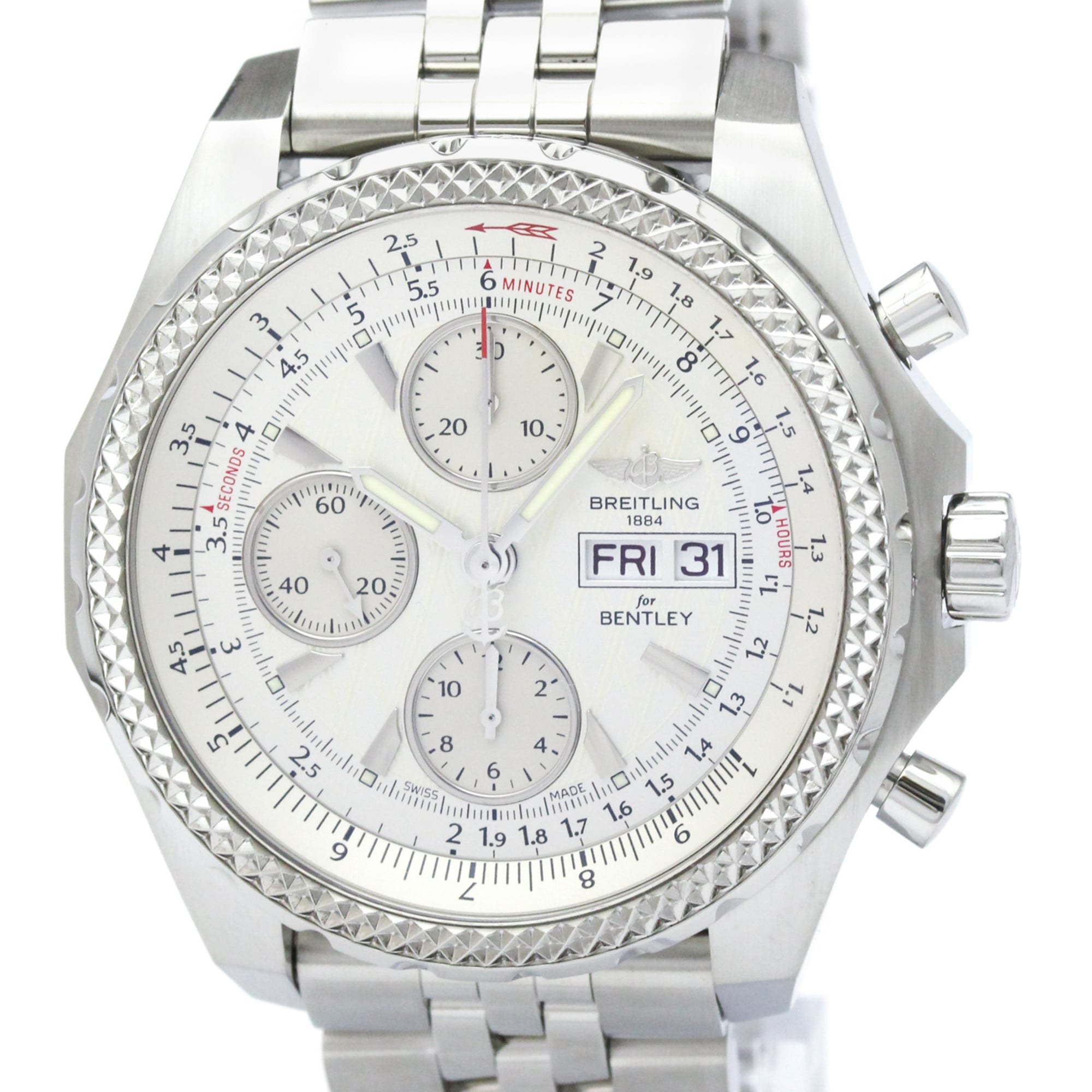 Breitling Bentley A13363 Silver Dial 45mm Watch