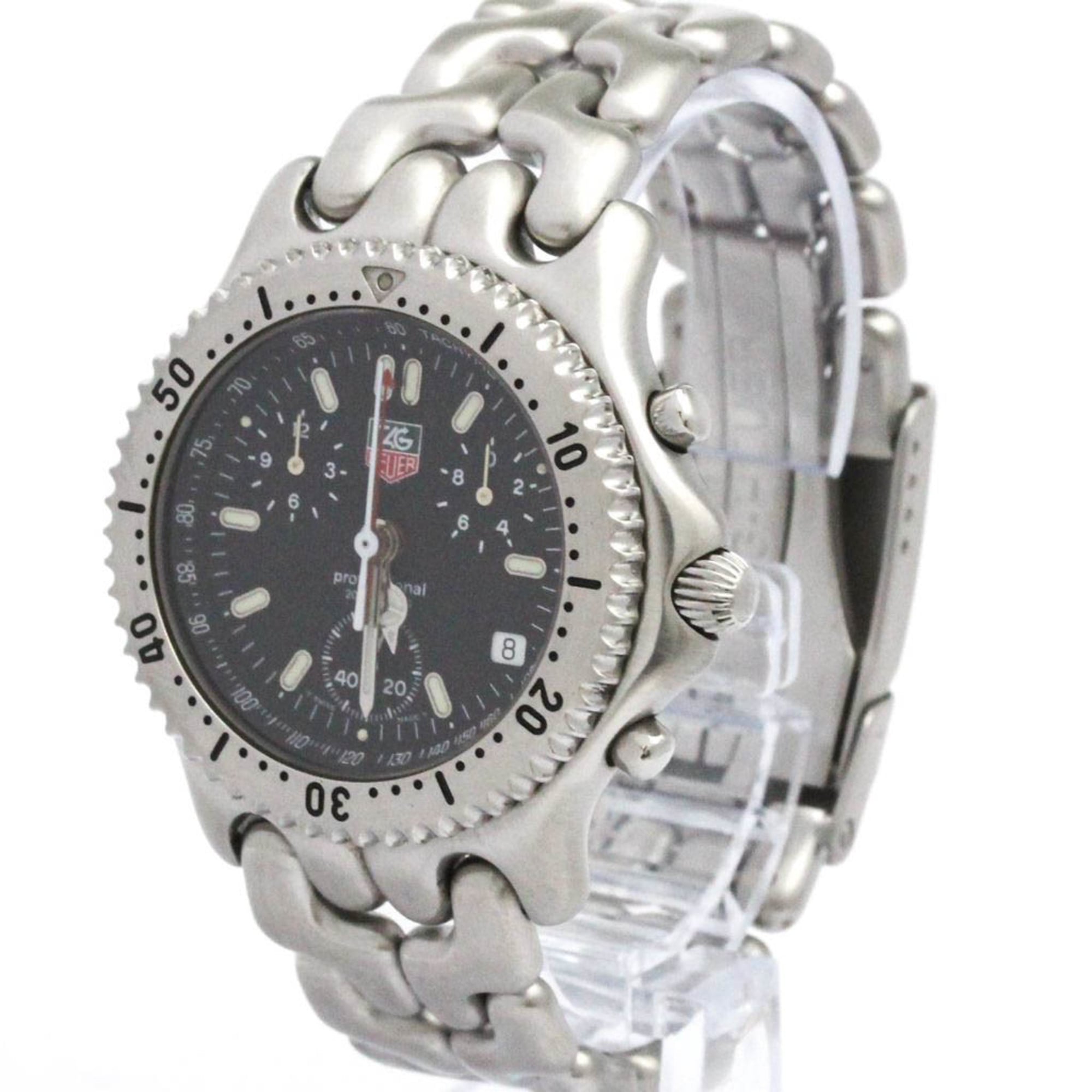 TAG HEUER Sel Chronograph 200M Steel Quartz Mens Watch CG1110 Polished