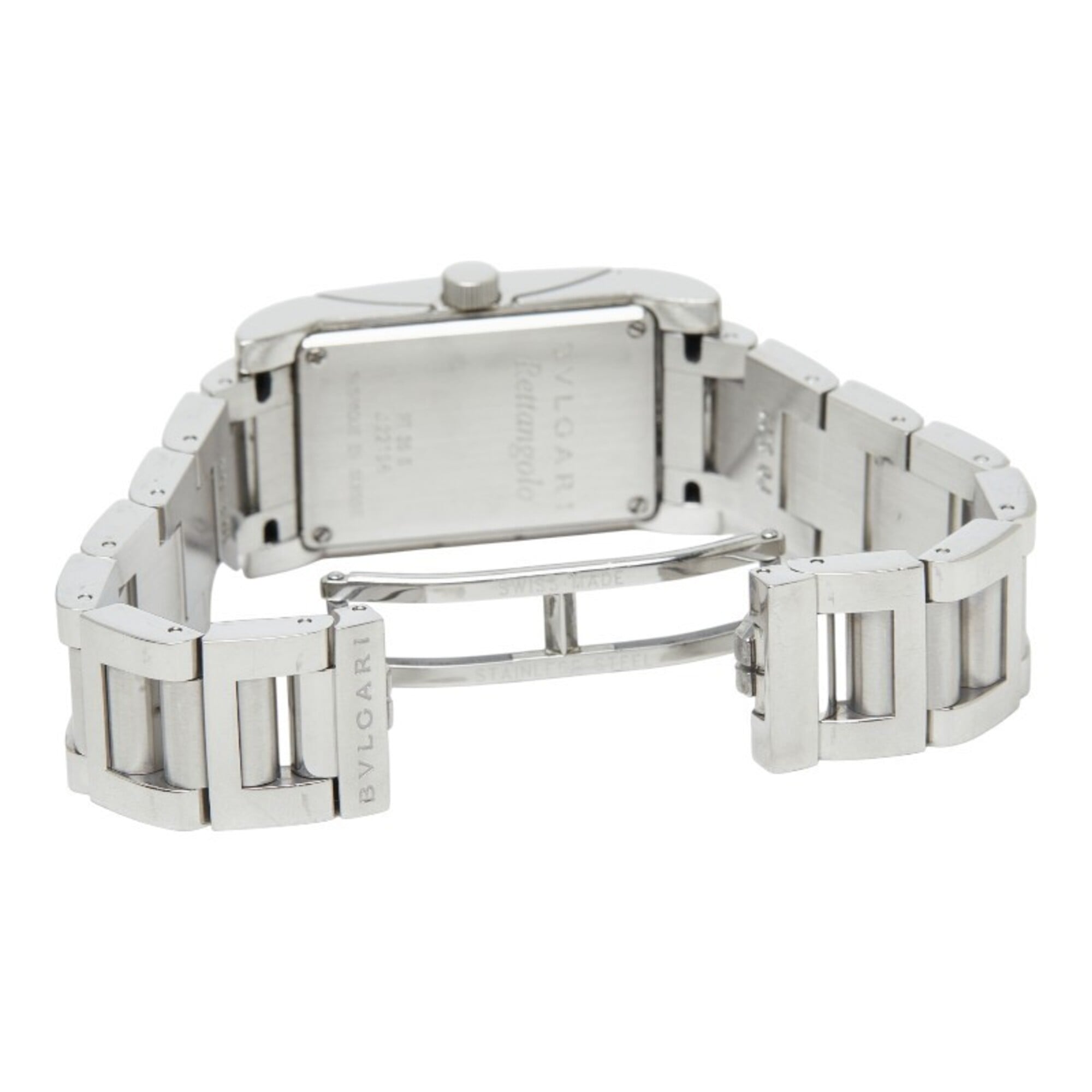 Bulgari Rettangolo RT39S Black Dial 20mm Watch