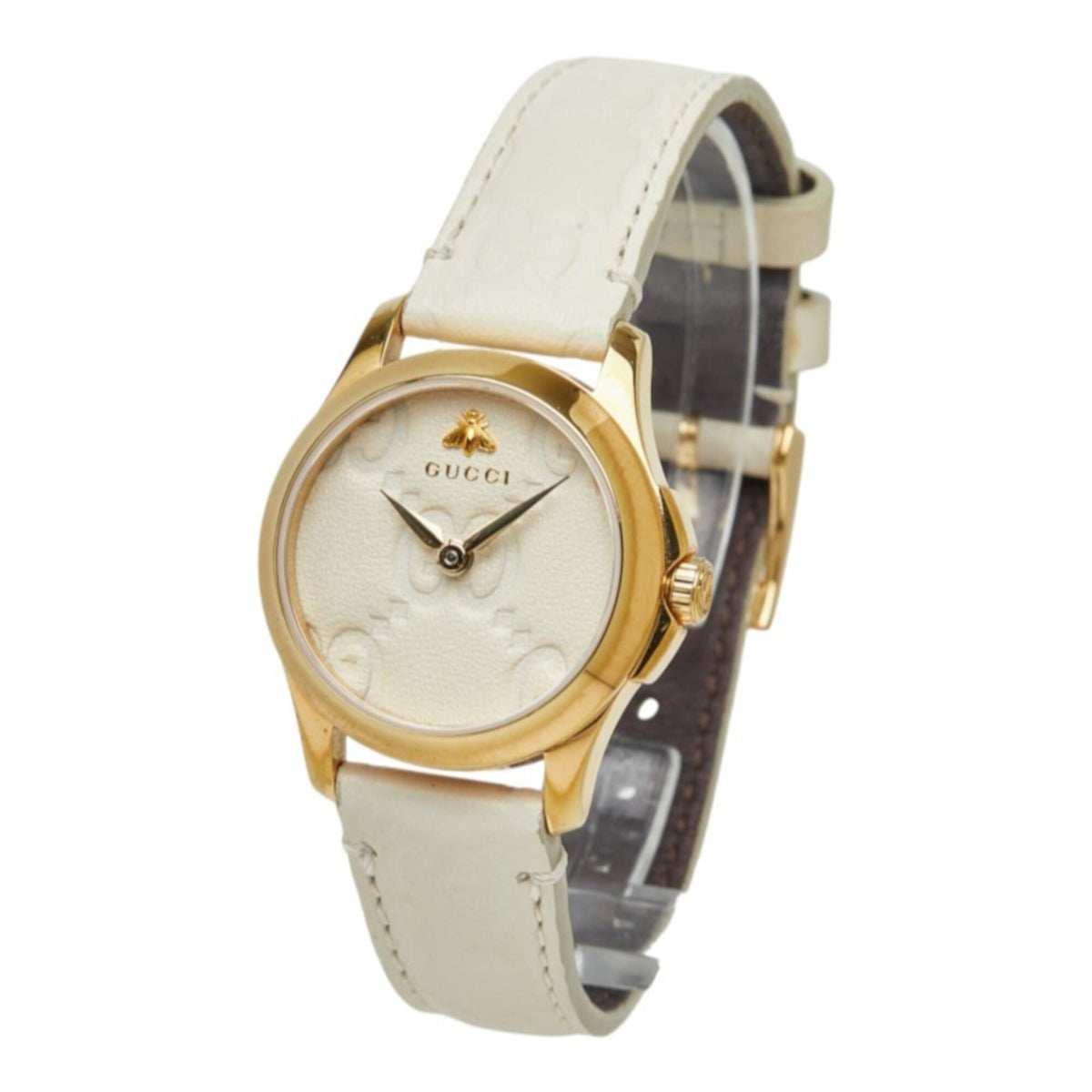Montre Gucci G-Timeless Bee YA126580A/126.5 Beige avec cadran de 27 mm
