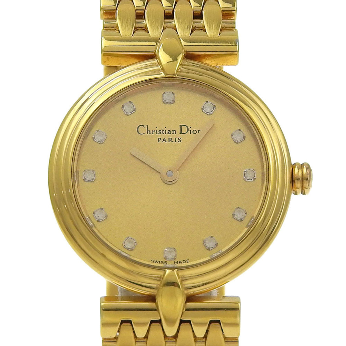 Christian Dior watch D68-150, gold plated, quartz, analog display, dia