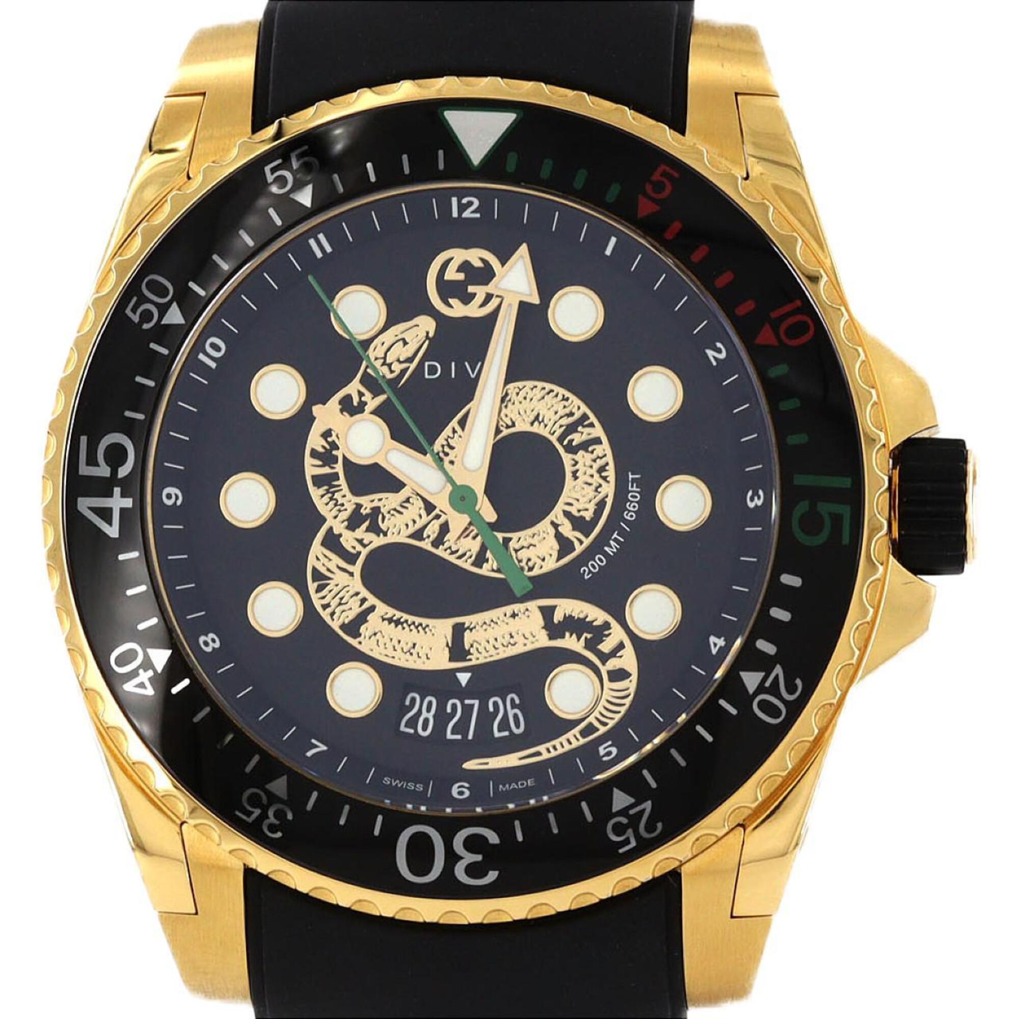 Gucci Dive GP 136.2/YA136219 Black Dial 45mm Watch