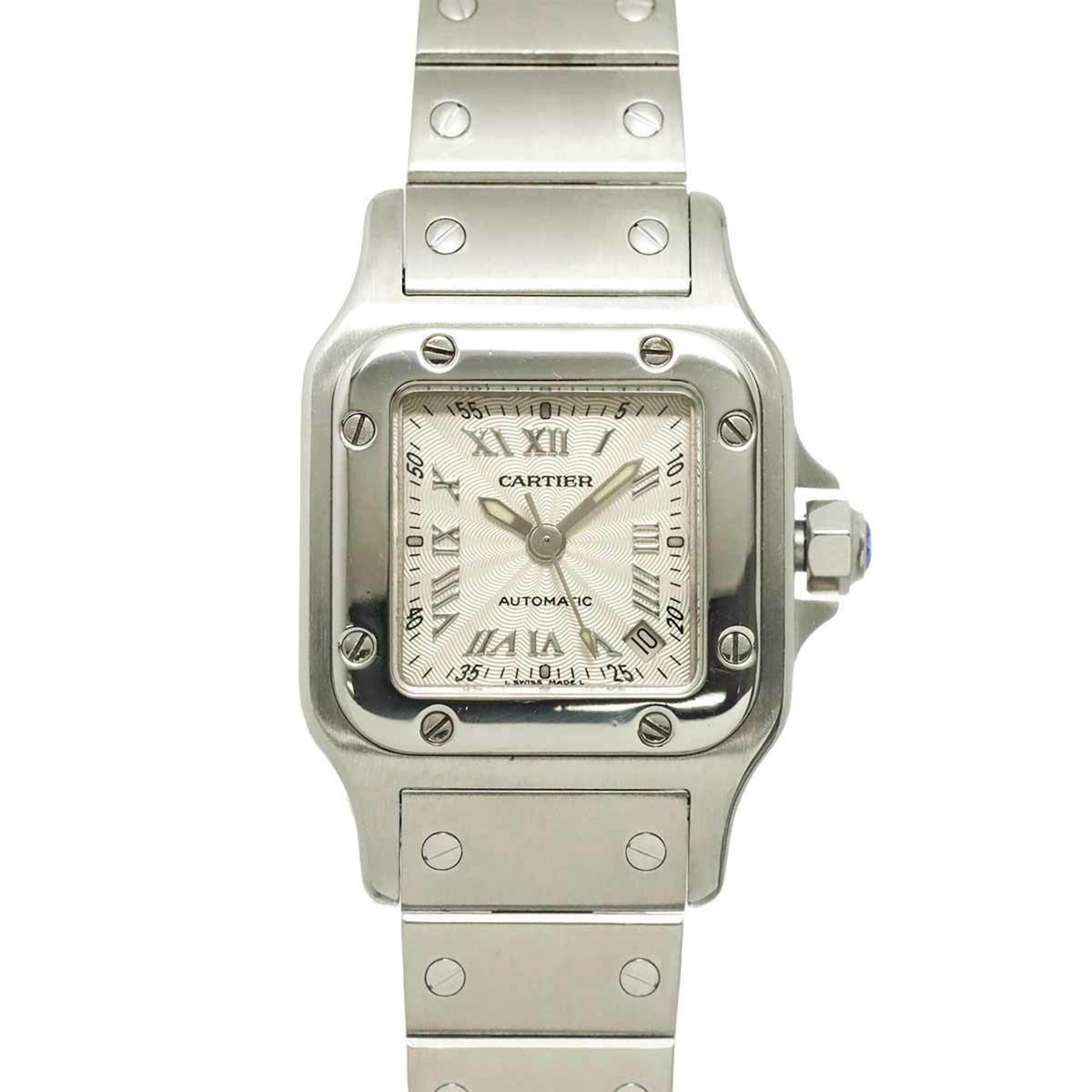 Cartier Santos Galbee SM W20044D6 Silber Zifferblatt 24 mm Uhr