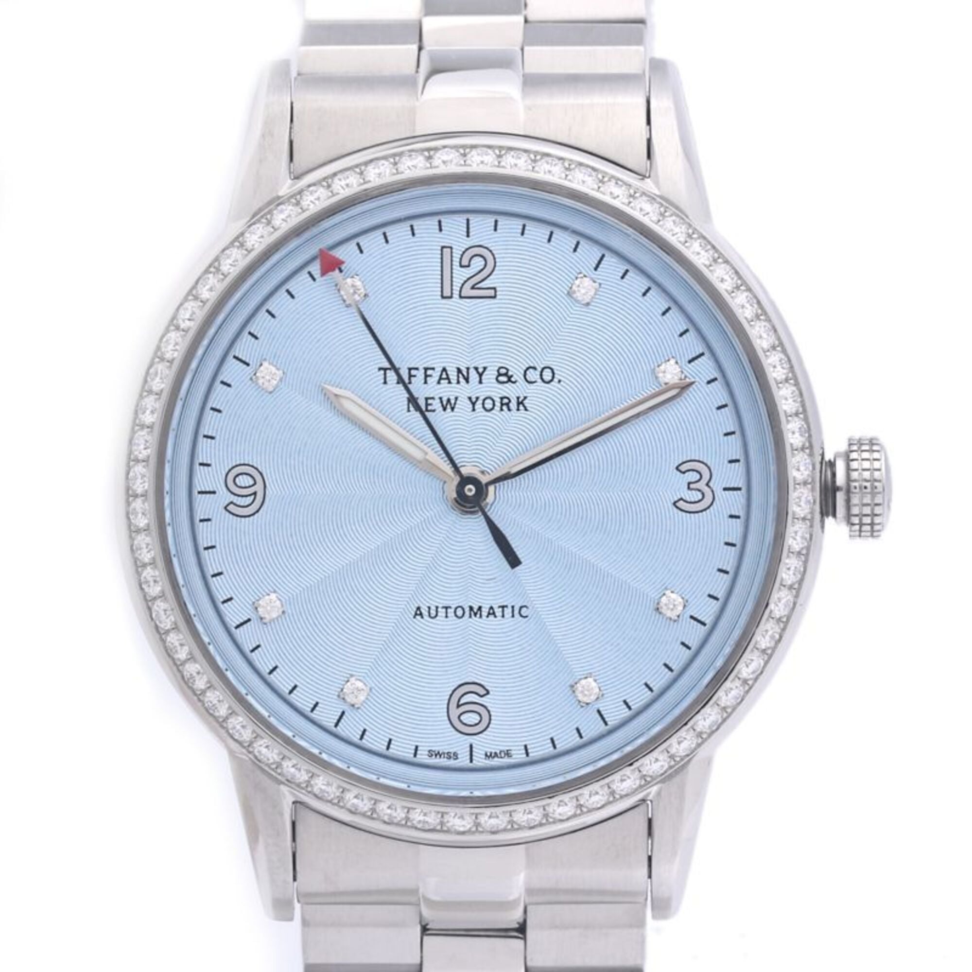 TIFFANY&Co. Tiffany CT60 Bezel Diamond 8P 37725978 Women's Watch Stainless Steel 40306