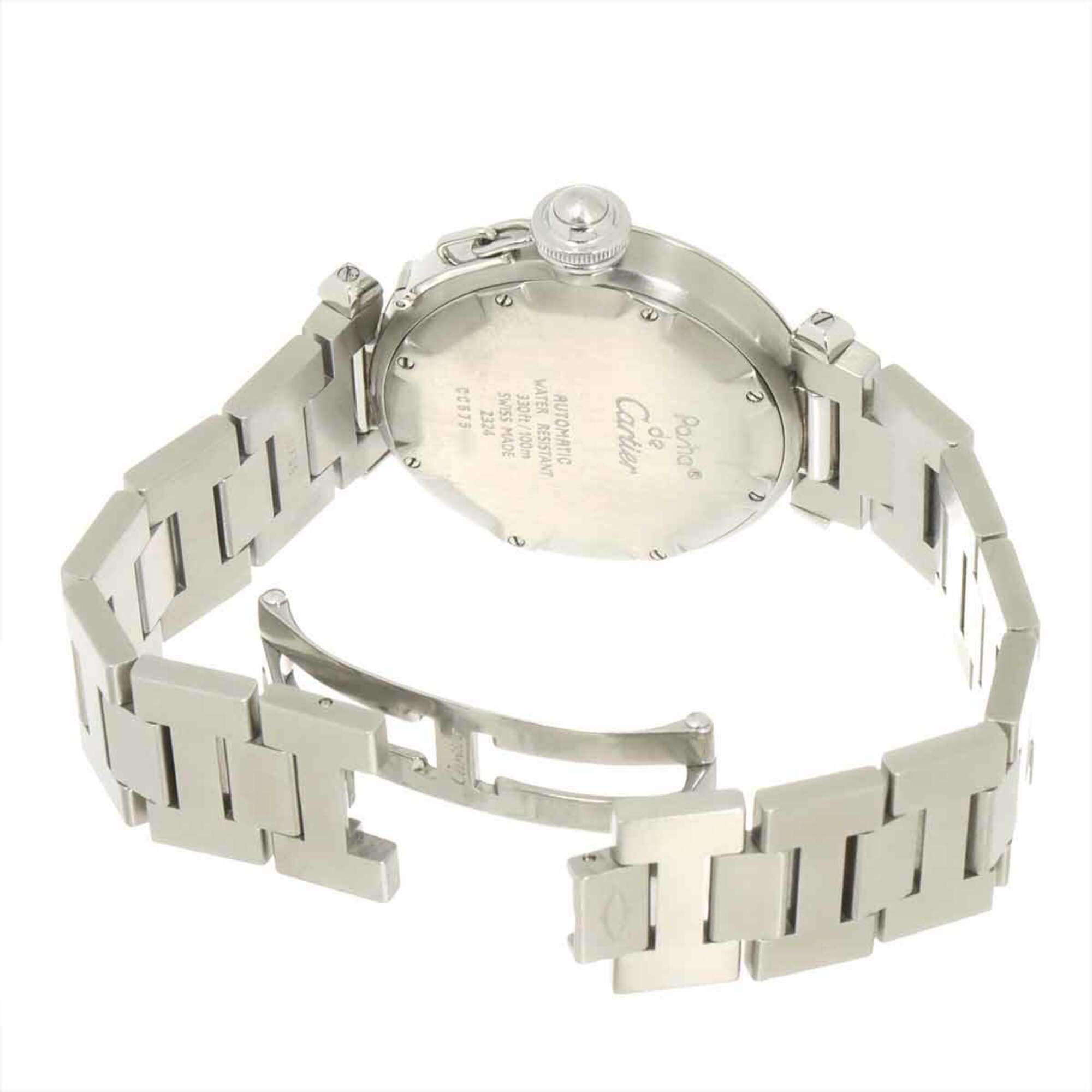 Cartier Pasha C W31015M7 Boys' Watch, Date, White, Automatic Winding Watch