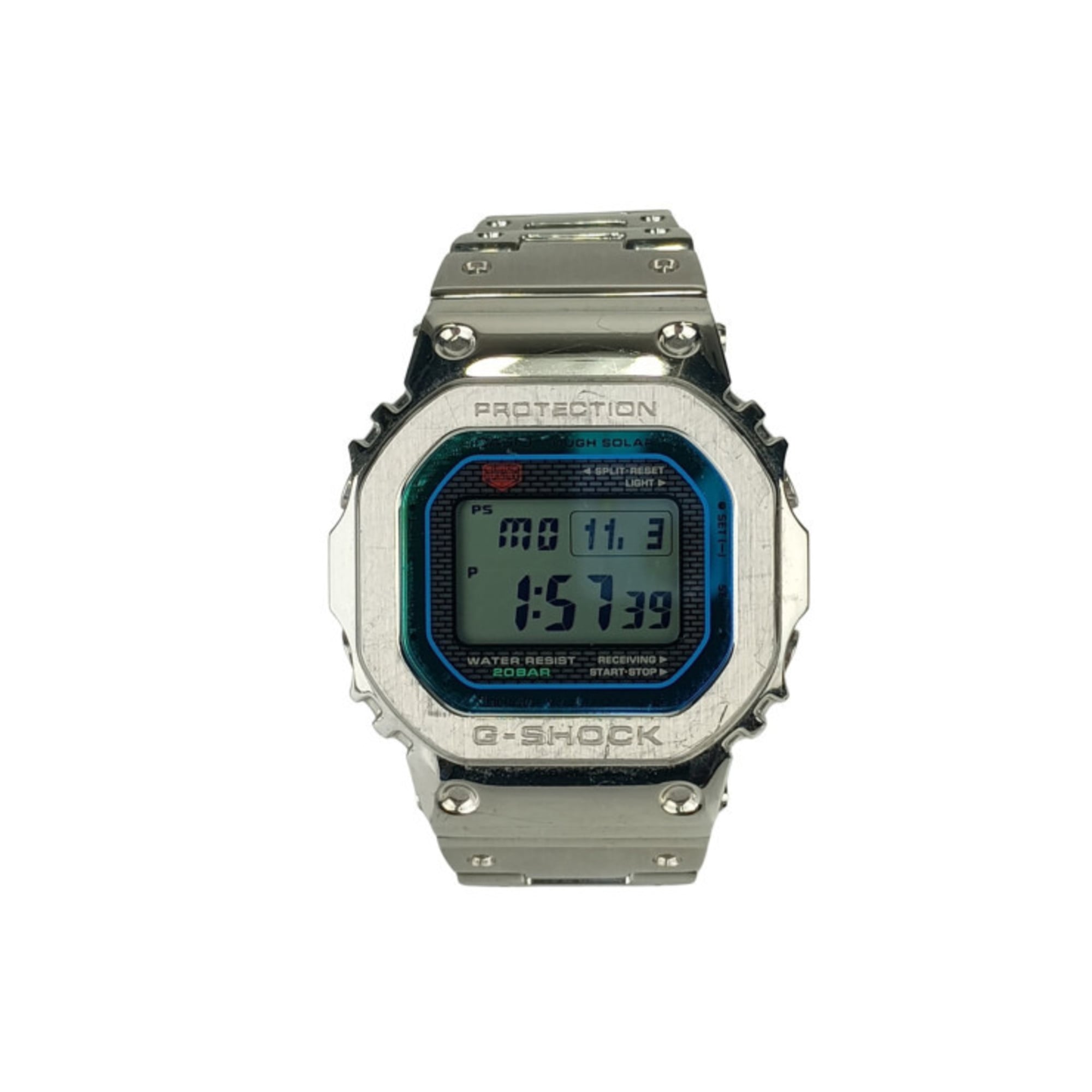 CASIO GSHOCK FULL METAL 5000 SERIES GMWB5000PC1JF Men's Digital Watch in Silver with Stainless Steel