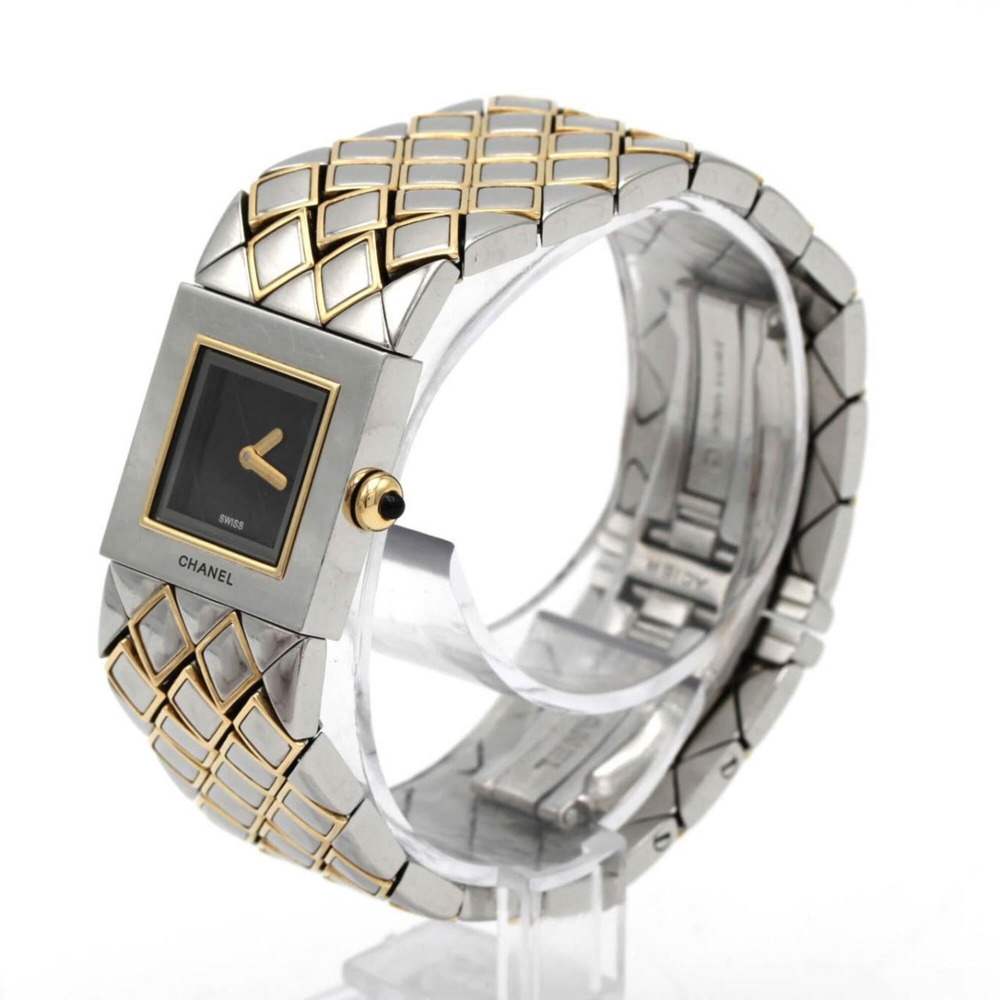 Montre Chanel Matelassé Combination H0475 Noir avec cadran de 19 mm