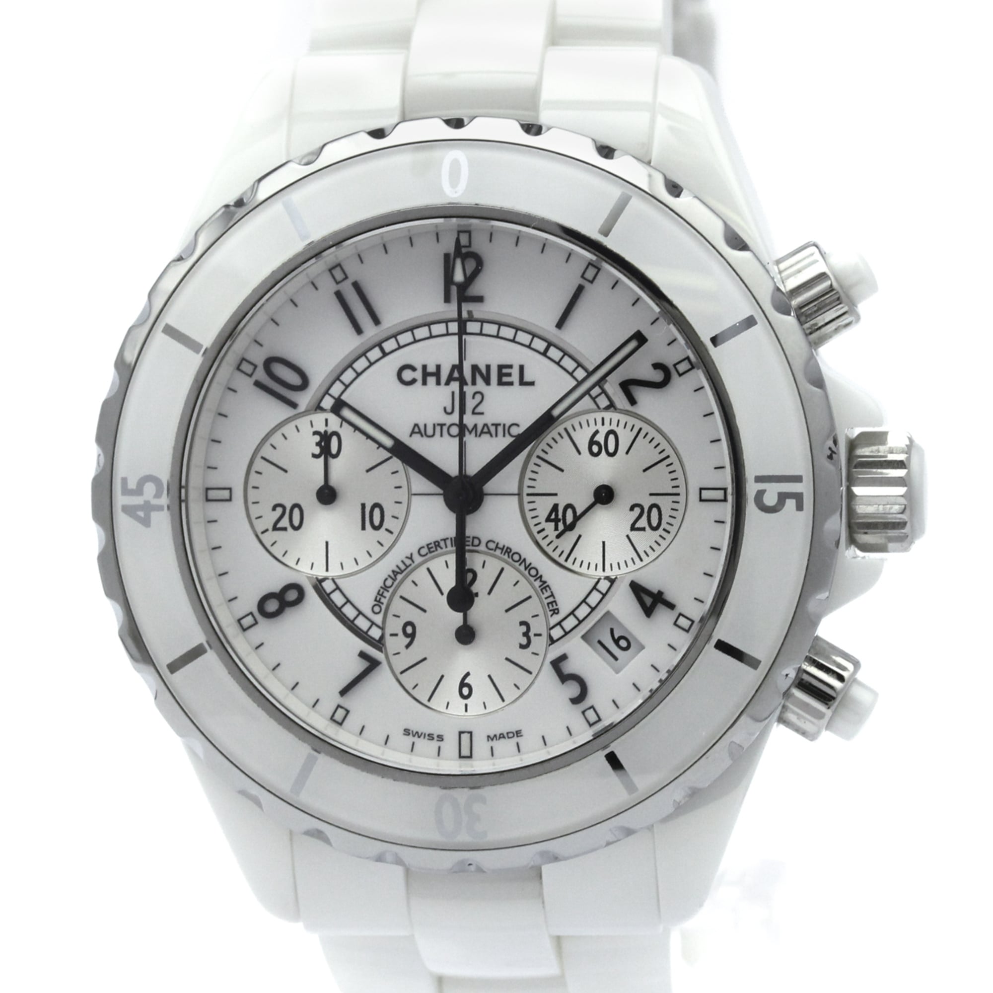 CHANEL J12 Chronograph Ceramic Automatic Mens H1007