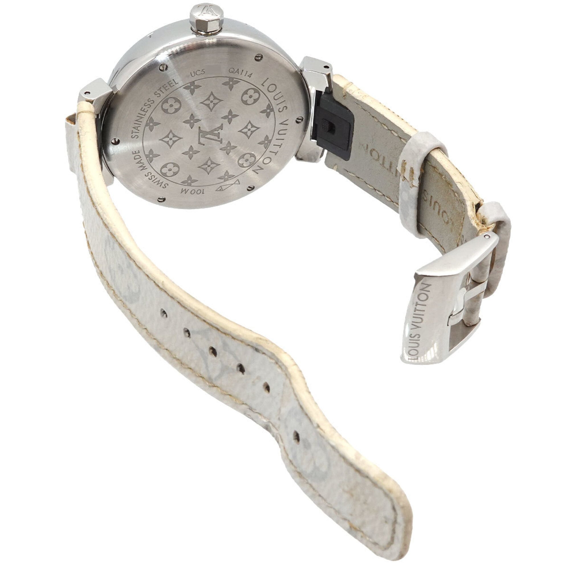 Louis Vuitton Tambour GM Monogram Wit QA114 Herenhorloge Kwarts