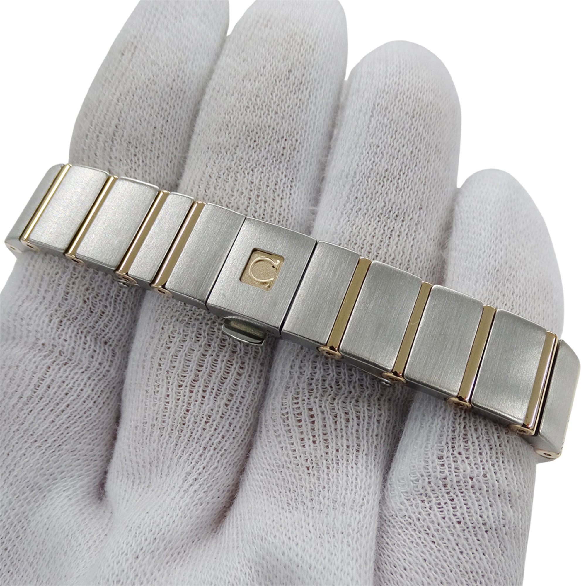Omega Constellation Brushed 123.25.24.60.55.002 Wo Brand Name 12P Diamonds Mother-of-Pearl Quartz Movement Stainless Steel (SS) and Pink Gold (PG)