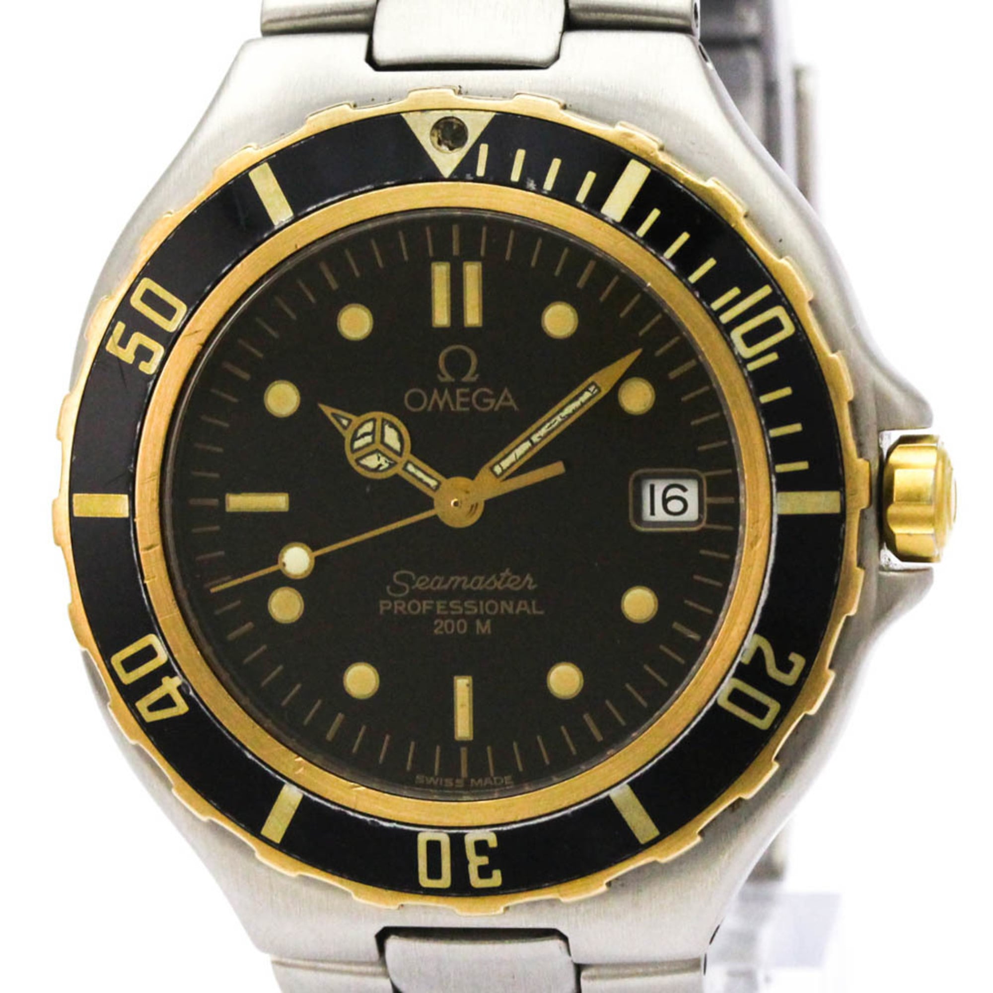 OMEGA Seamaster Professional 18K Gold Steel Watch 396.1042 Polished