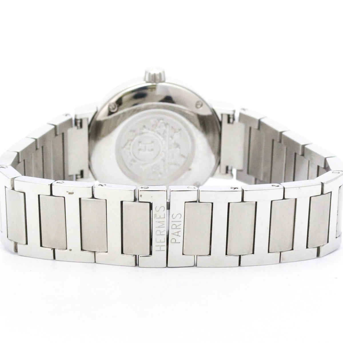 Hermes Nomade Steel Auto Nr. 1.210, graues Zifferblatt, 28 mm Uhr