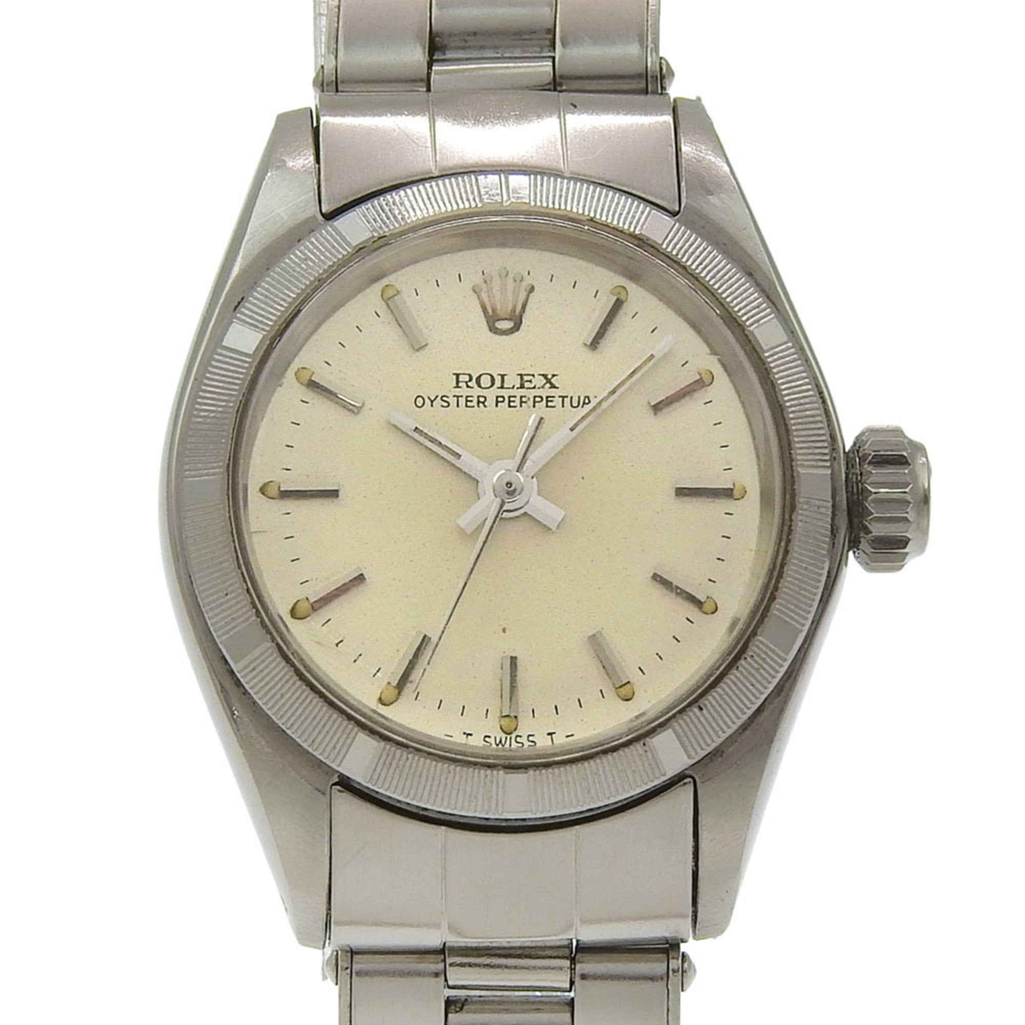 Rolex Oyster Perpetual Watch, caliber 1161 6618, stainless steel, 1965, automatic, analog display, silver dial, women's.
